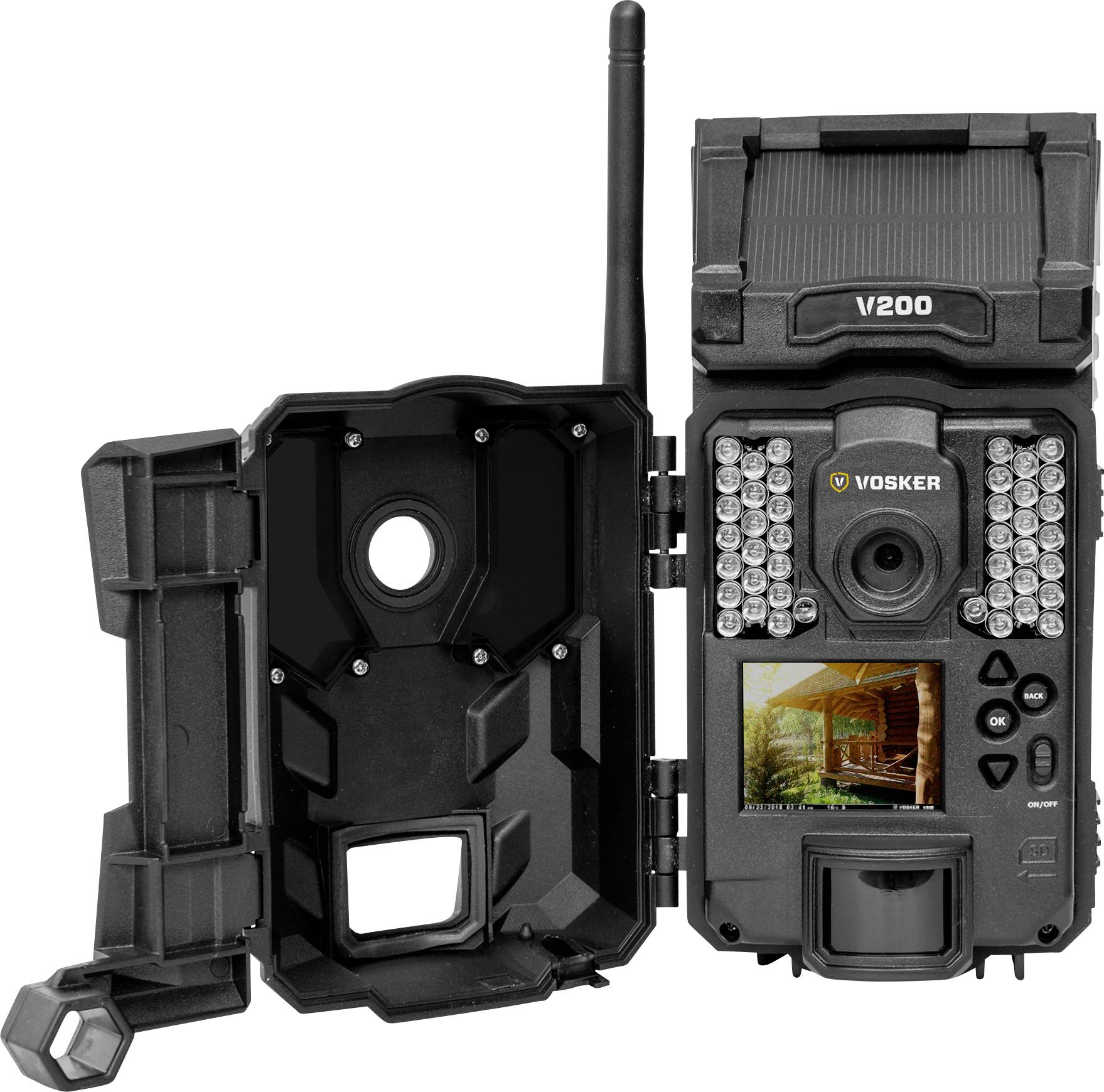 Vosker V200 LTE Wireless Outdoor Wildkamera 1080 Pixel GSM-Modul, 4G Bildübertragung, Tonaufzeichnung