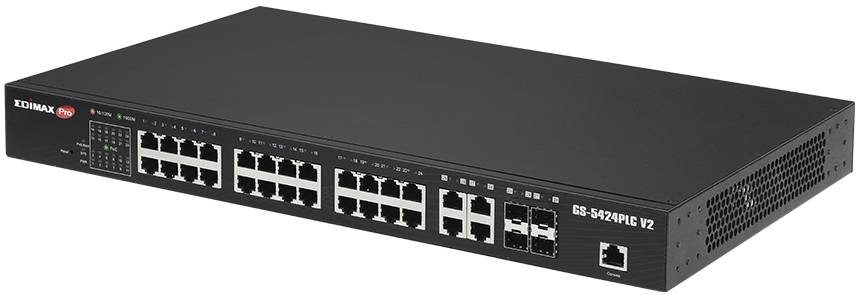 Edimax Pro GS-5424PLC V2 - Switch - Smart - 24 x 10/100/1000 (PoE+)