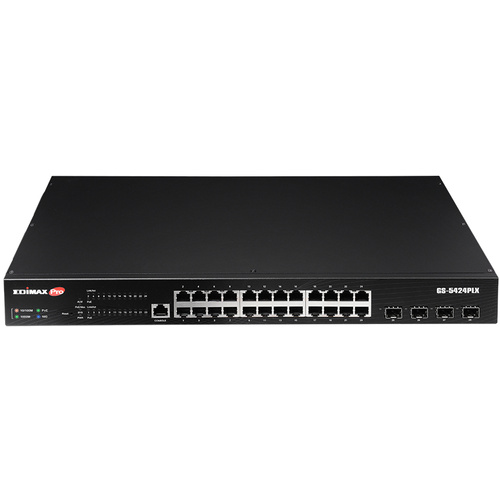 EDIMAX GS-5424PLX Netzwerk Switch 24 + 4 Port 10 / 100 / 1000 MBit/s PoE-Funktion