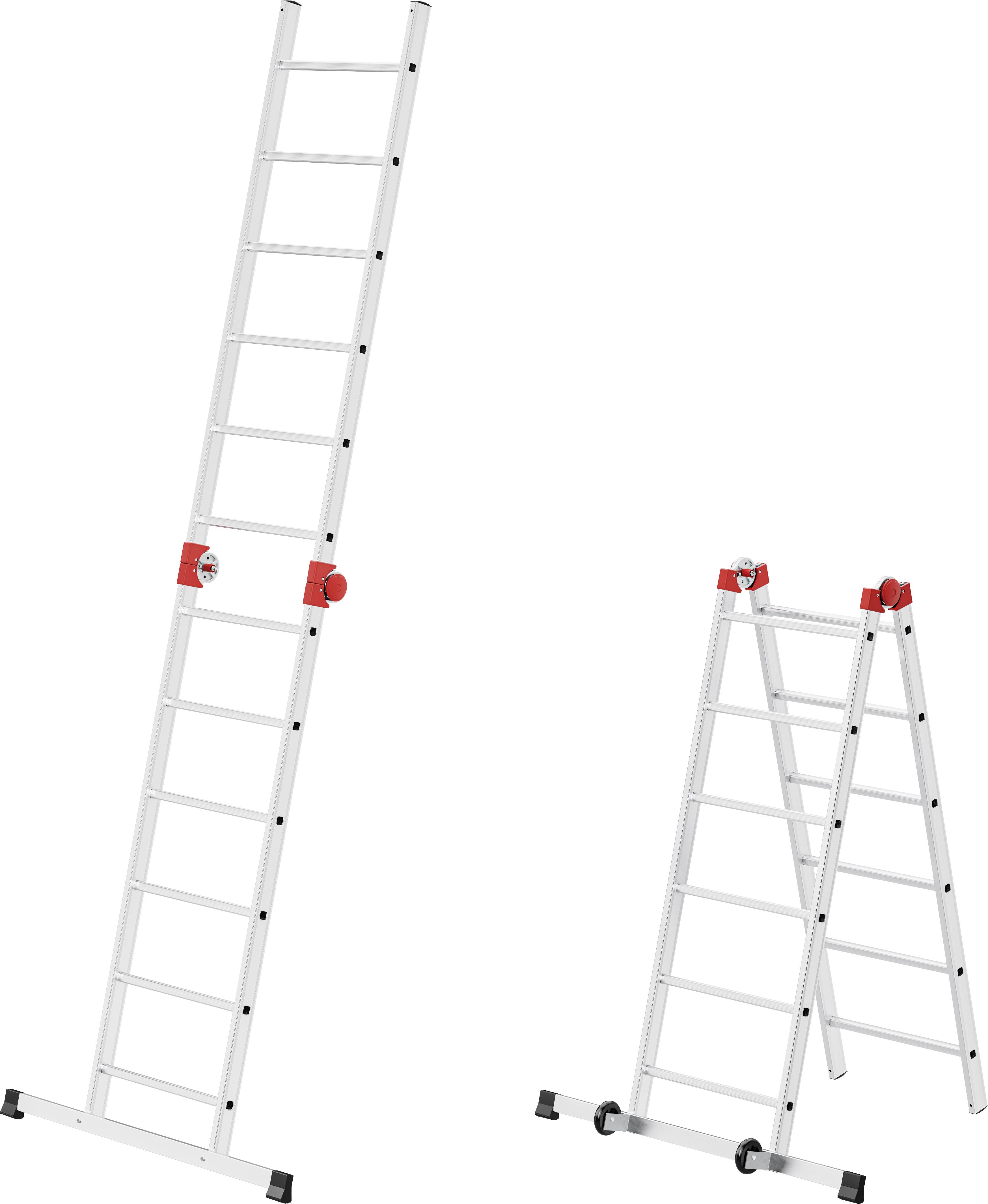 Hailo 9459-507 G60 Aluminium Montagegerüst Arbeitshöhe (max.): 4.3m Silber, Rot 31kg