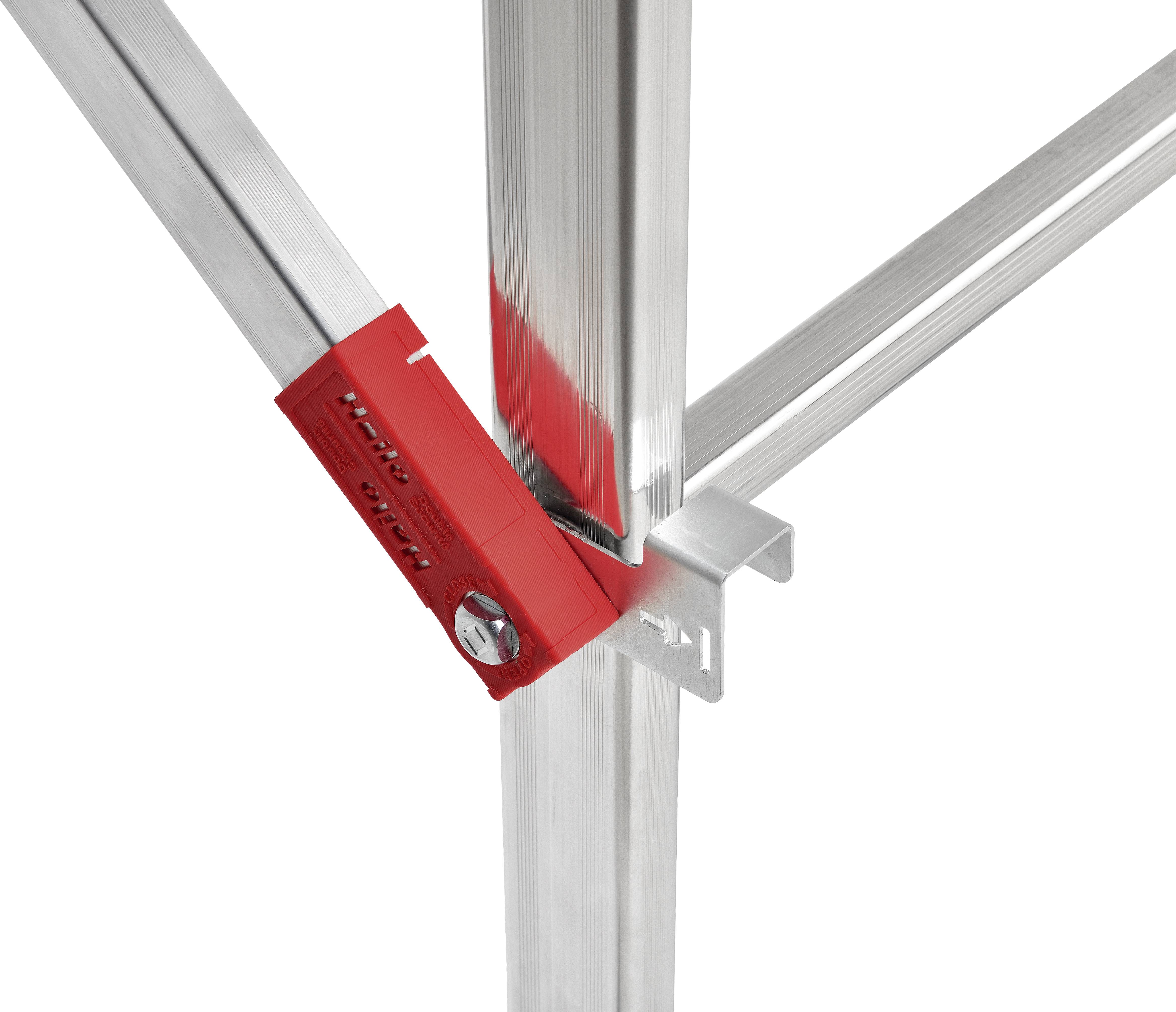 Hailo 9459-507 G60 Aluminium Montagegerüst Arbeitshöhe (max.): 4.3m Silber, Rot 31kg