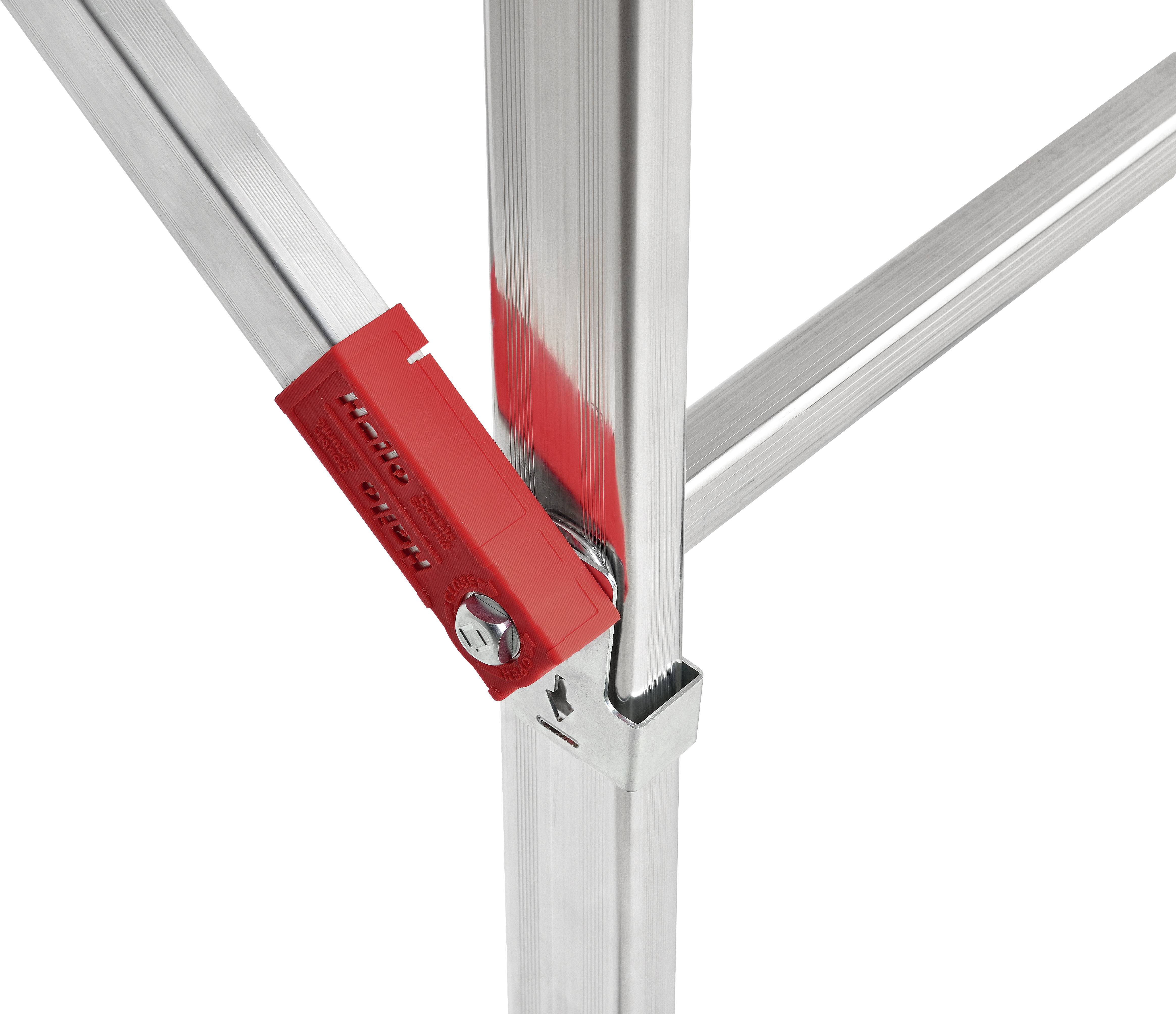 Hailo 9459-507 G60 Aluminium Montagegerüst Arbeitshöhe (max.): 4.3m Silber, Rot 31kg