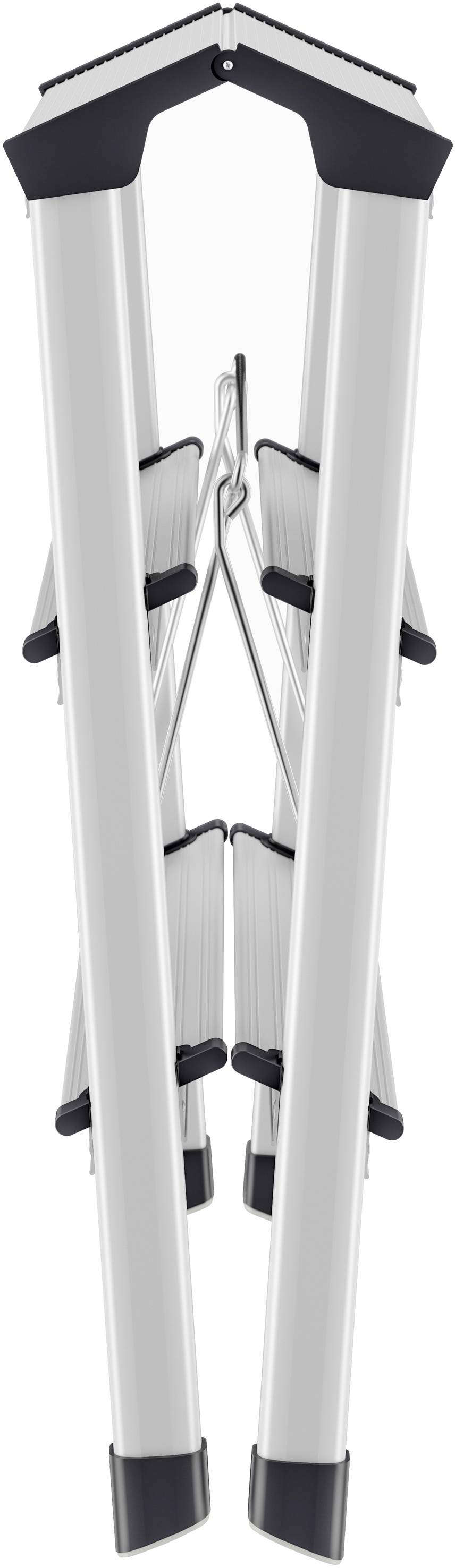 Hailo D60 8657-007 Aluminium Doppel-Stufentritt Arbeitshöhe (max.): 3.09 m Silber, Rot 9 kg