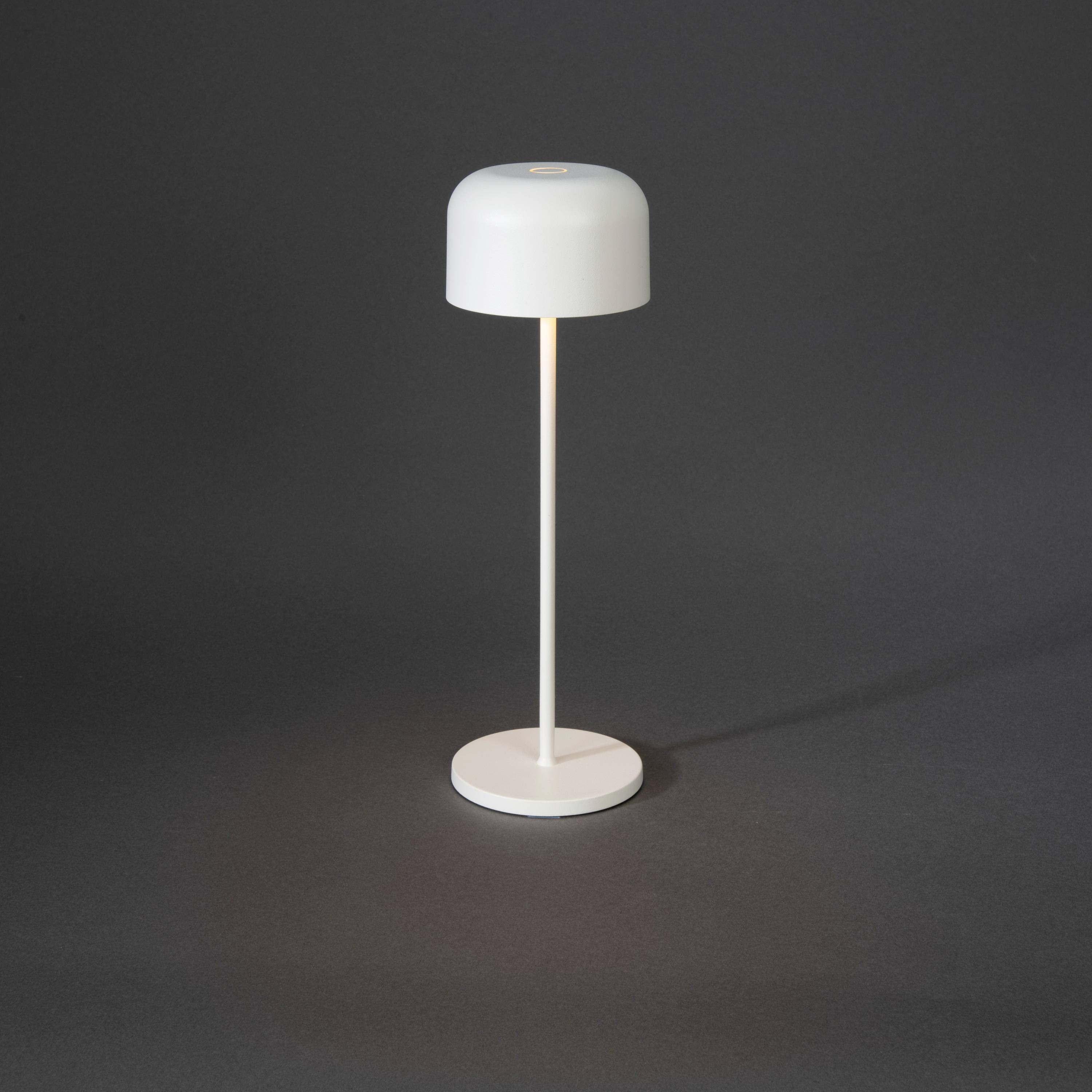 Konstsmide 7834-250 Lille LED-Akku-Tischlampe 3.5 W Warmweiß Weiß