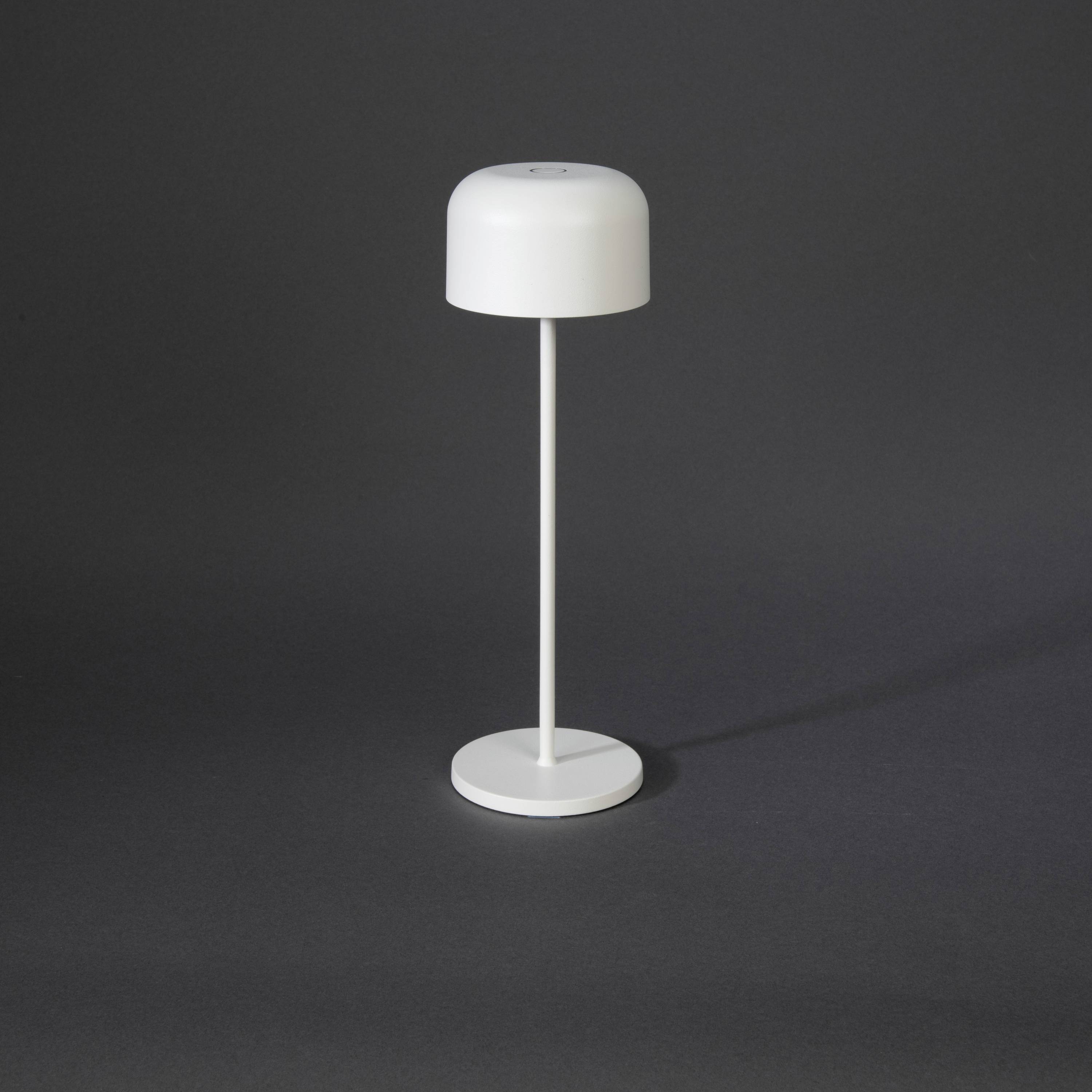 Konstsmide 7834-250 Lille LED-Akku-Tischlampe 3.5 W Warmweiß Weiß