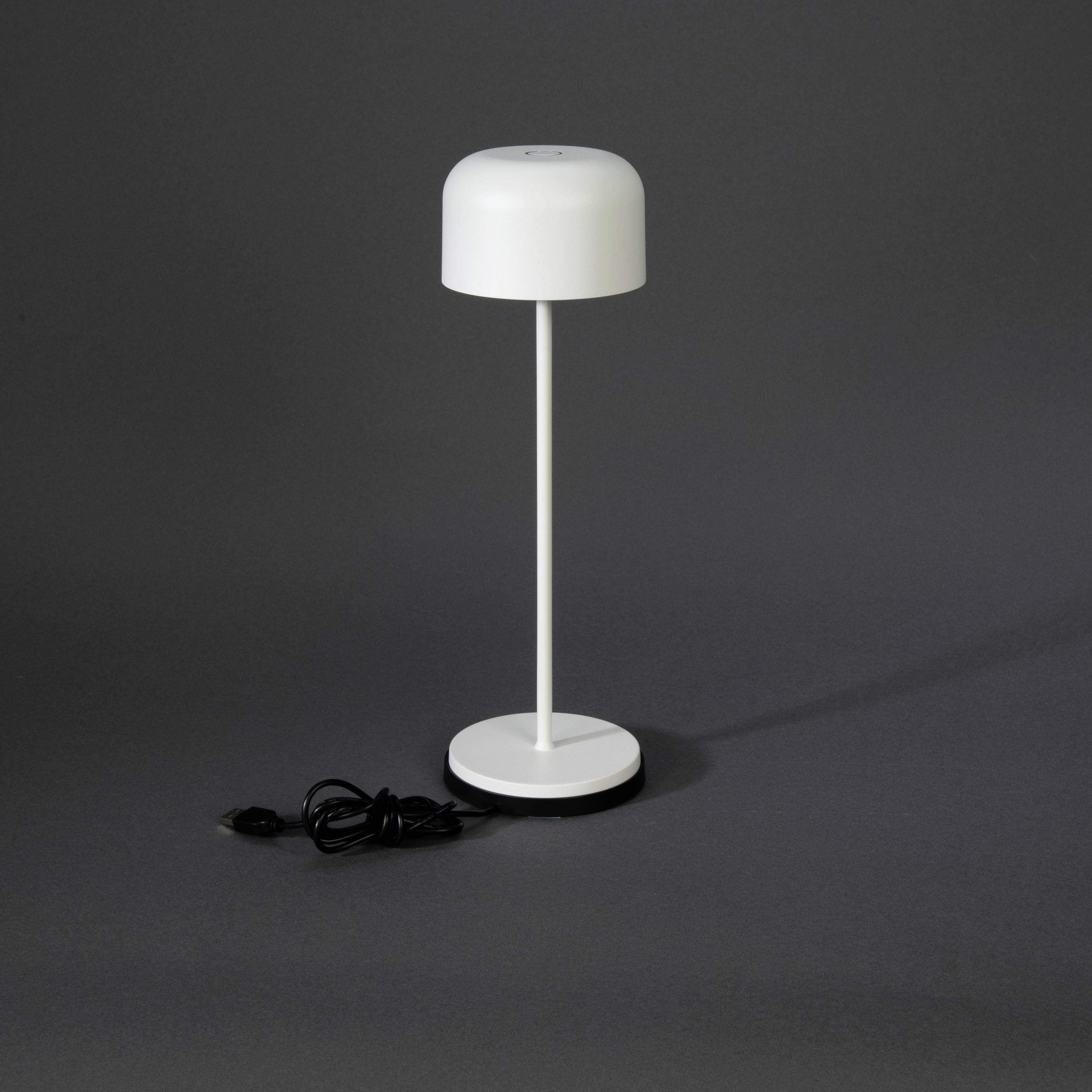 Konstsmide 7834-250 Lille LED-Akku-Tischlampe 3.5 W Warmweiß Weiß