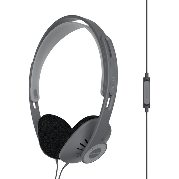 KOSS KPH30iW HiFi On Ear Kopfhörer kabelgebunden Weiß Headset, Lautstärkeregelung