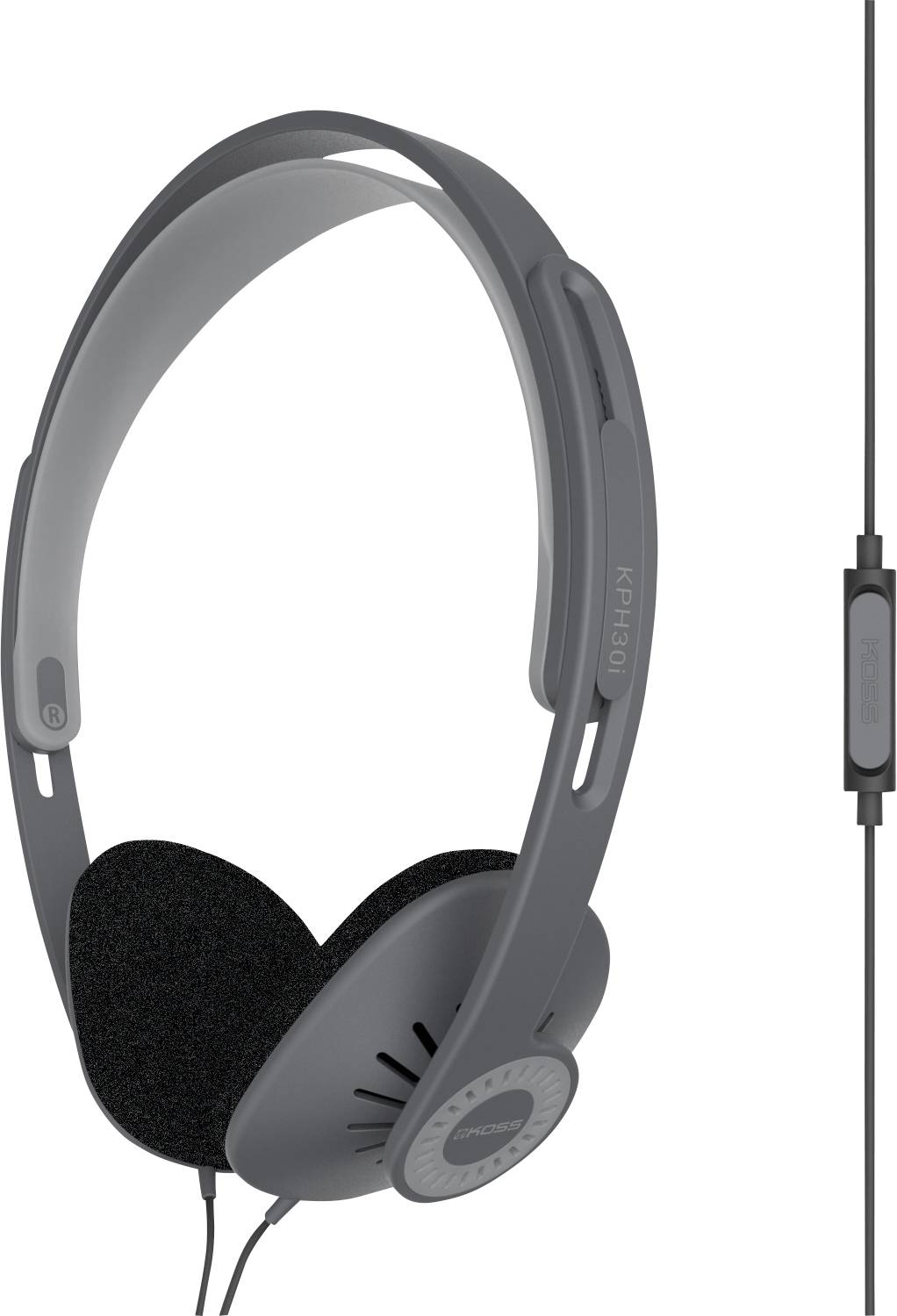KOSS KPH30iK HiFi On Ear Kopfhörer kabelgebunden Schwarz Headset, Lautstärkeregelung