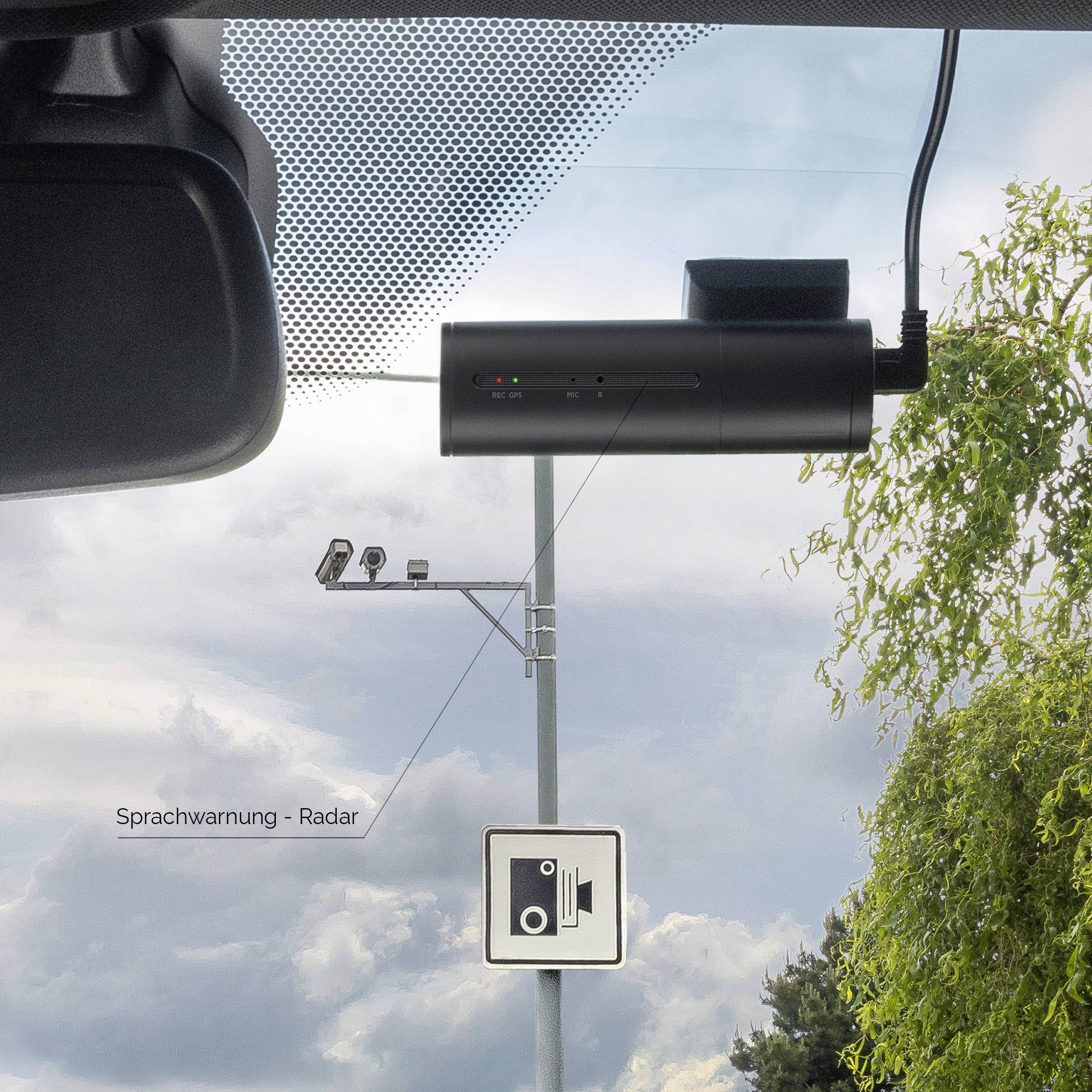 TrueCam H7 Dashcam mit GPS WLAN, Automatischer Start, WDR, GPS mit Radarerkennung, Zeitraffer, G-Sensor, Schleifenaufzeichnung, Dateischutz, Datena