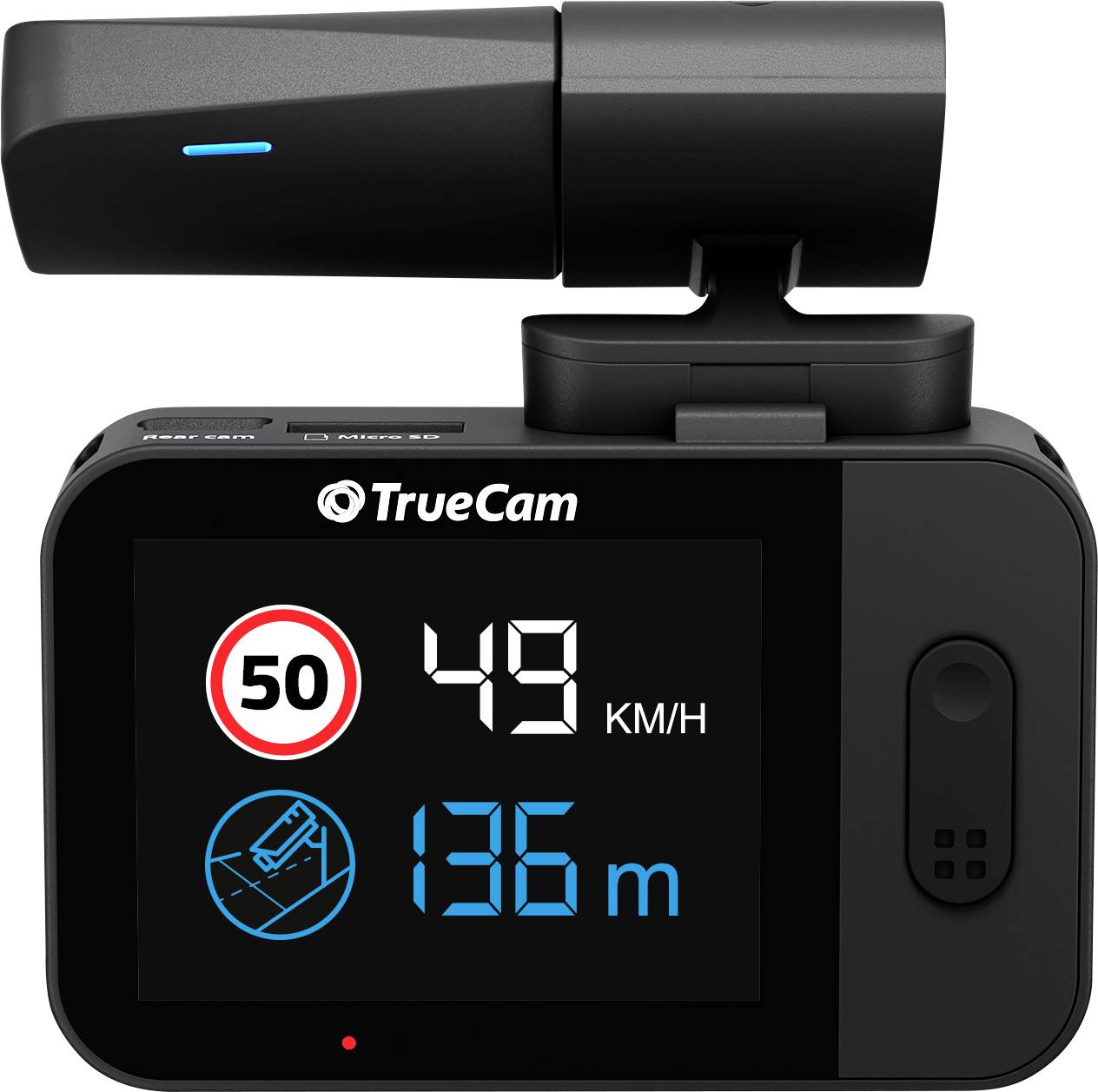 TrueCam M9 Dashcam mit GPS GPS mit Radarerkennung, WLAN, WDR, Automatischer Start, G-Sensor, Schleifenaufzeichnung
