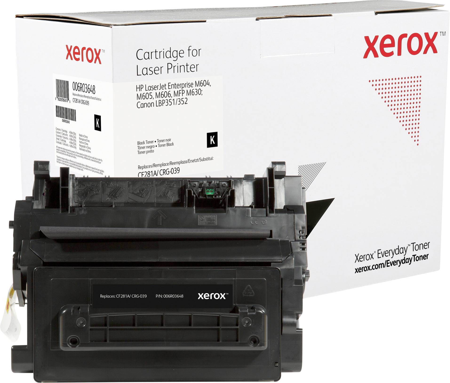 Xerox Toner ersetzt HP, Canon 81A, CF281A, CRG-039 Kompatibel Schwarz 10500 Seiten Everyday™ Toner 006R03648