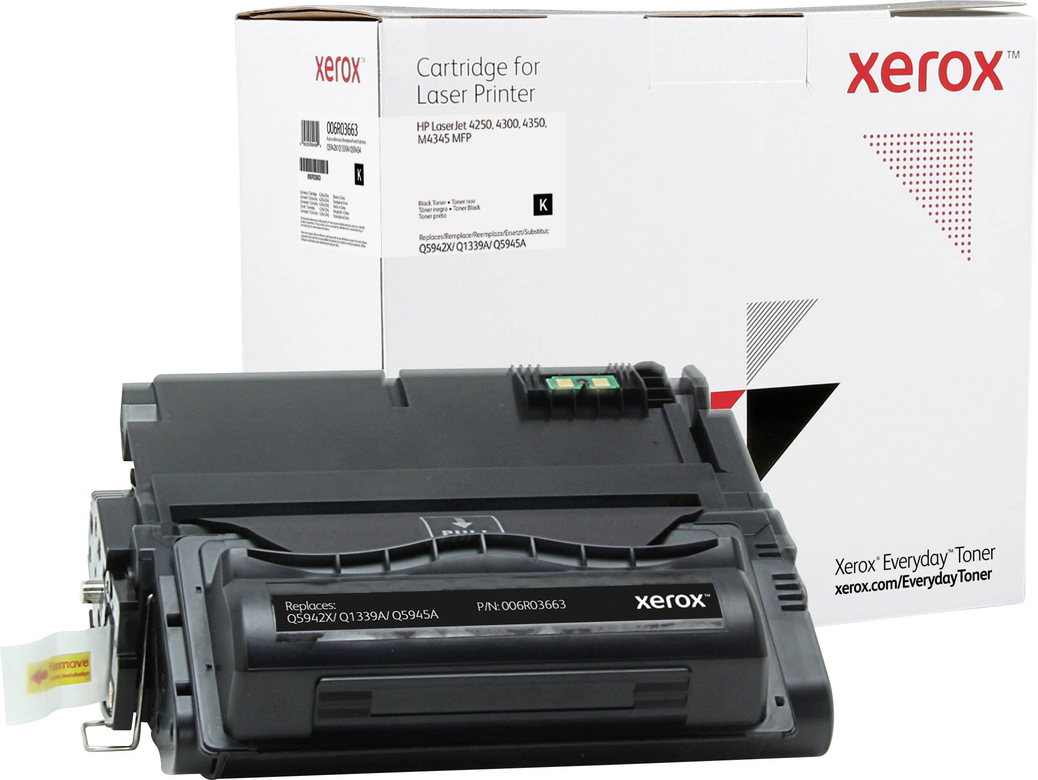 Xerox Toner ersetzt HP 42X, 39A, 45A, Q5942X, Q1339A, Q5945A Kompatibel Schwarz 20000 Seiten Everyday™ Toner 006R03663