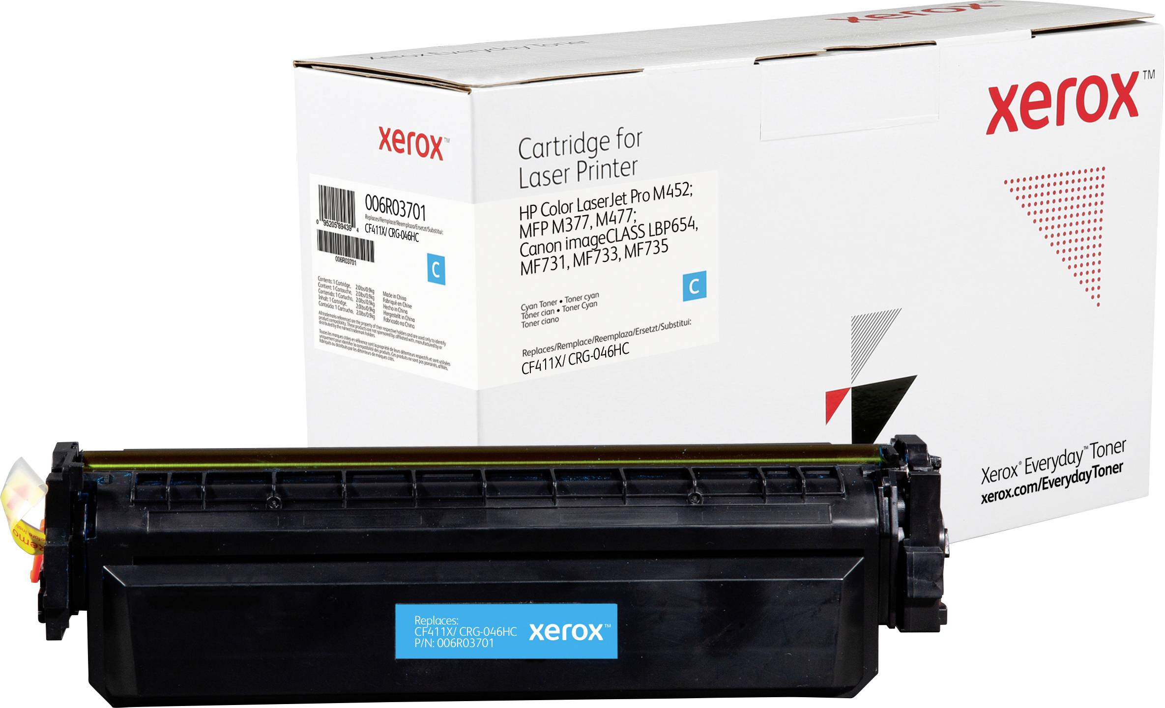 Xerox Toner ersetzt HP, Canon 410X, CF411X, CRG-046HC Kompatibel Cyan 5000 Seiten Everyday™ Toner 006R03701