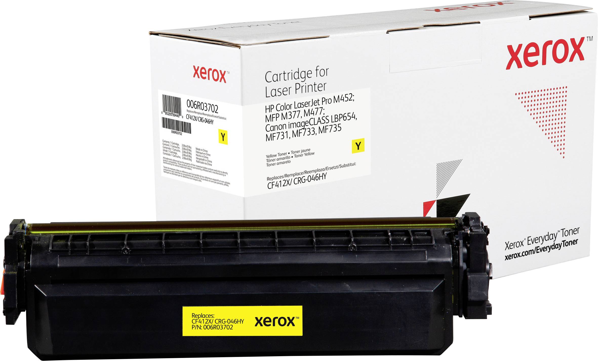 Xerox Toner ersetzt HP, Canon 410X, CF412X, CRG-046HY Kompatibel Gelb 5000 Seiten Everyday™ Toner 006R03702