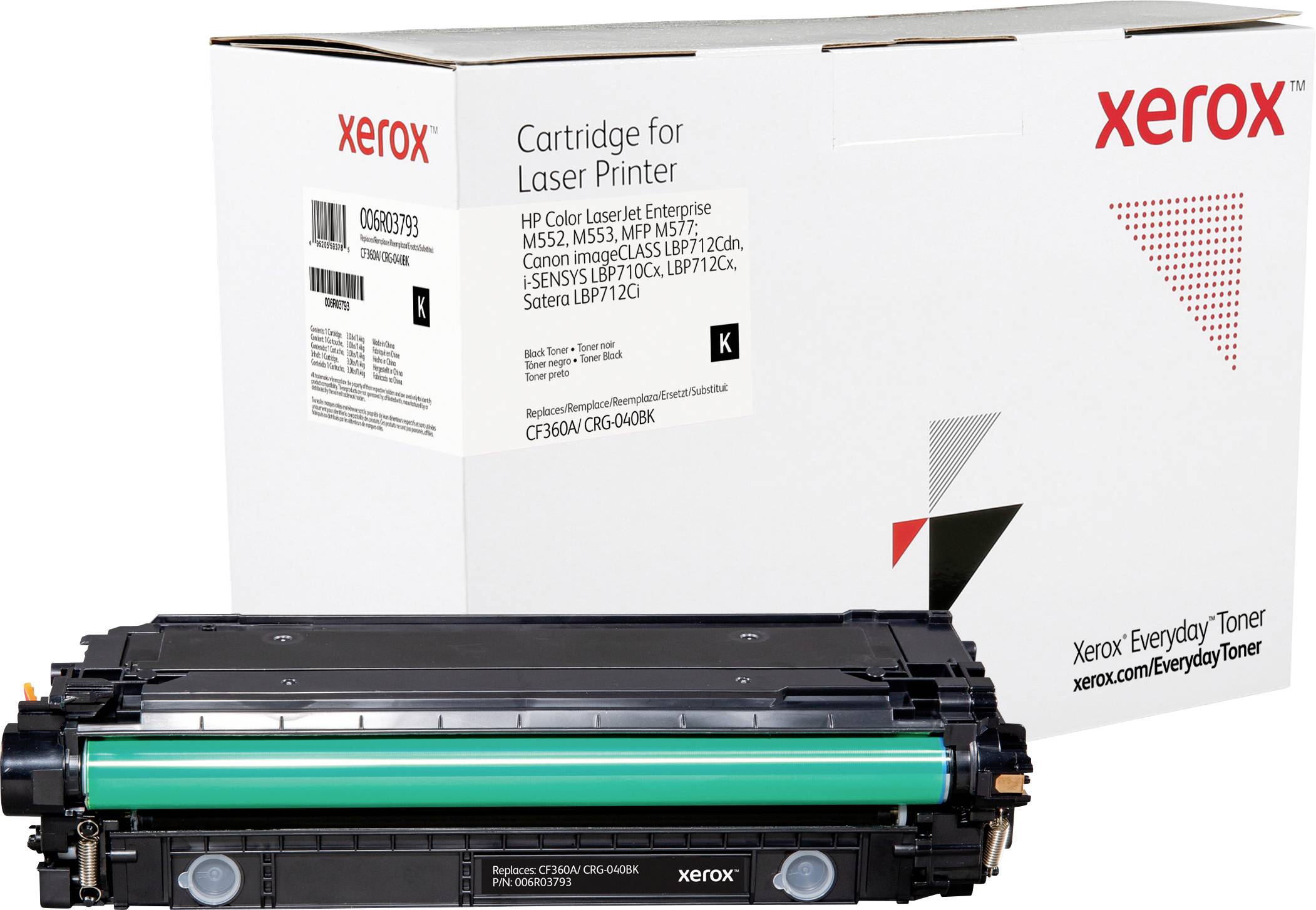 Xerox Toner ersetzt HP, Canon 508A, CF360A, CRG-040BK Kompatibel Schwarz 6000 Seiten Everyday™ Tone