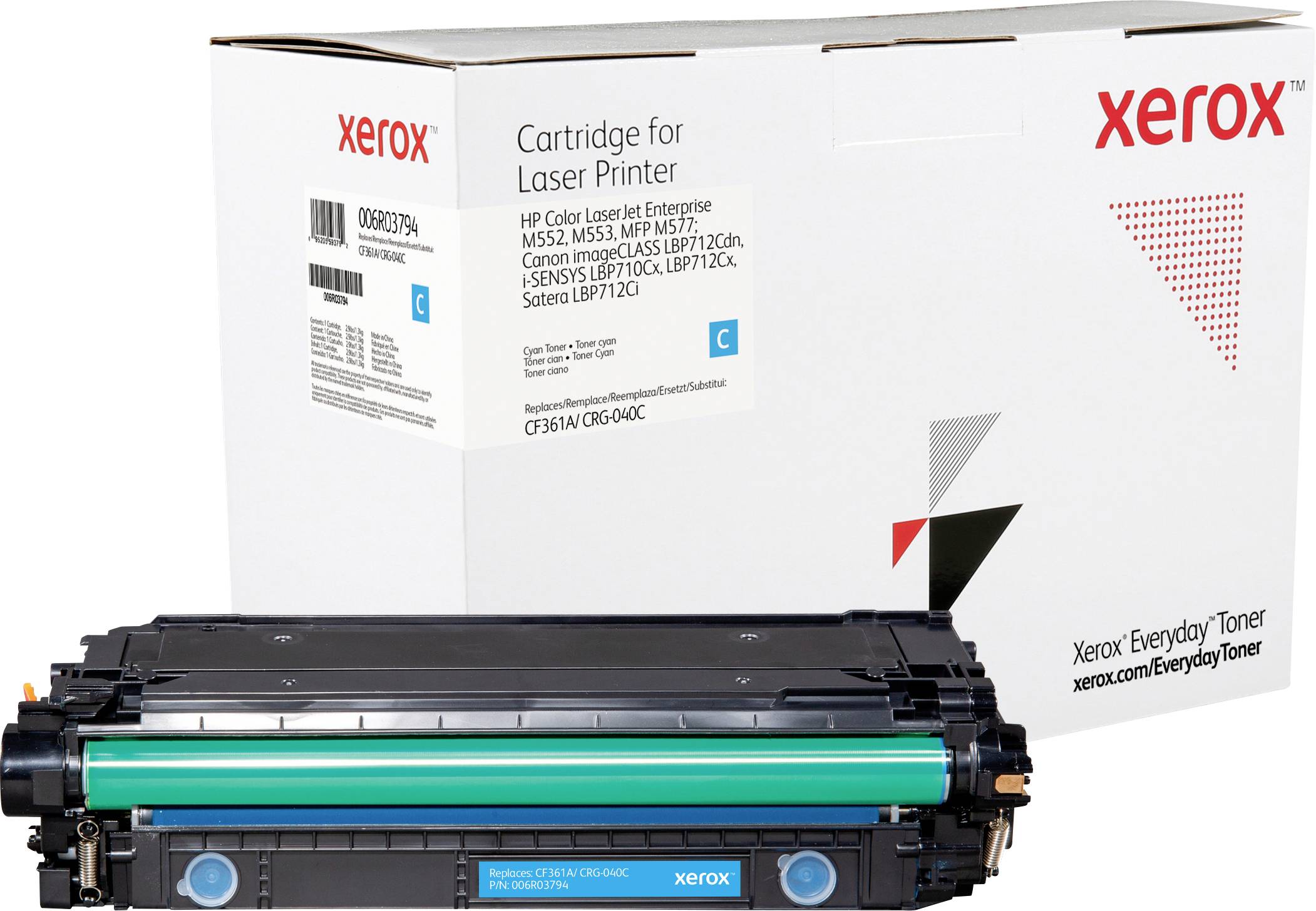 Xerox Toner ersetzt HP, Canon 508A, CF361A, CRG-040C Kompatibel Cyan 5000 Seiten Everyday™ Toner 006R03794
