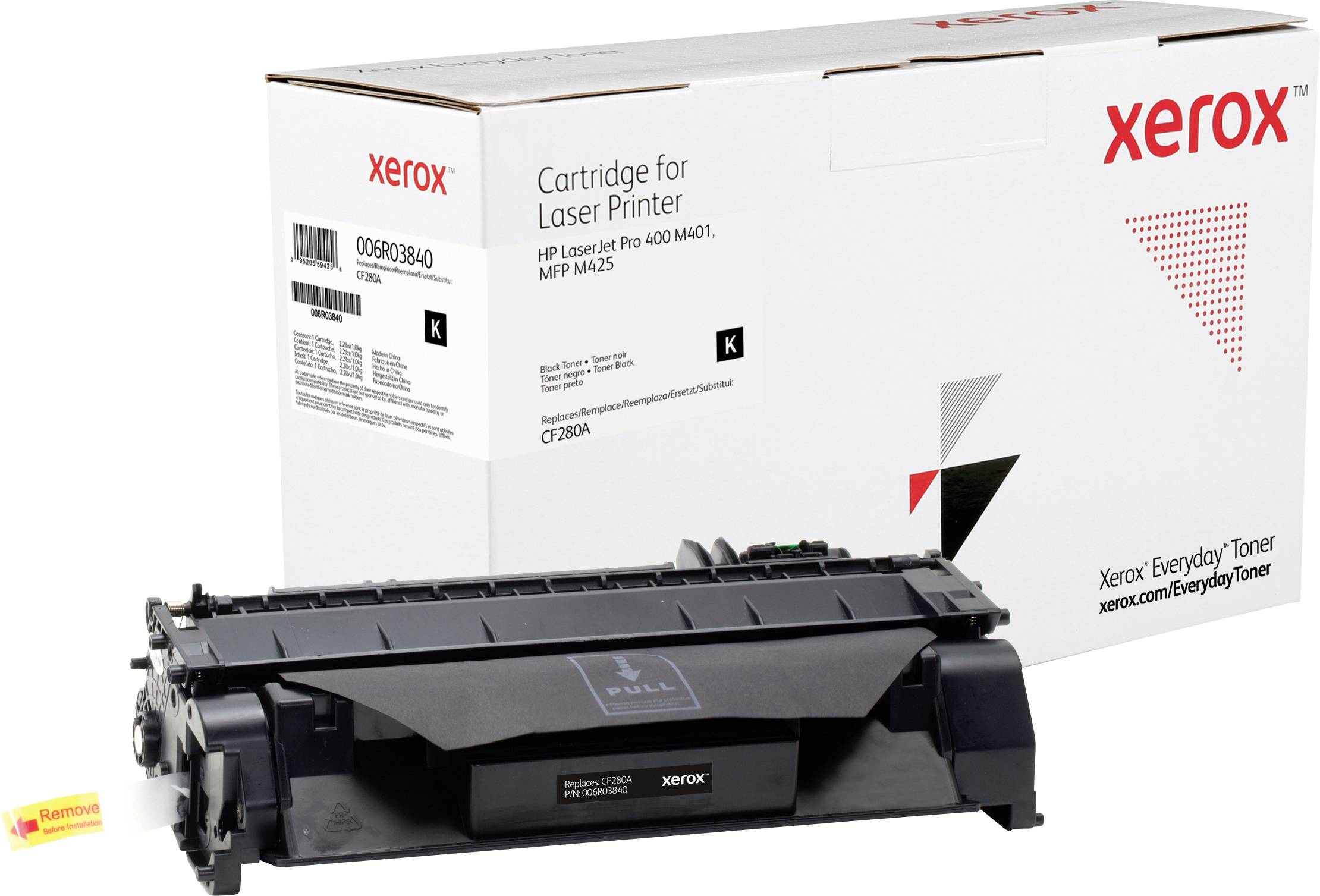 Schwarze Xerox-Laserdruckerpatrone mit Verpackung, geeignet für HP LaserJet Pro 400 M401/MFP M425.