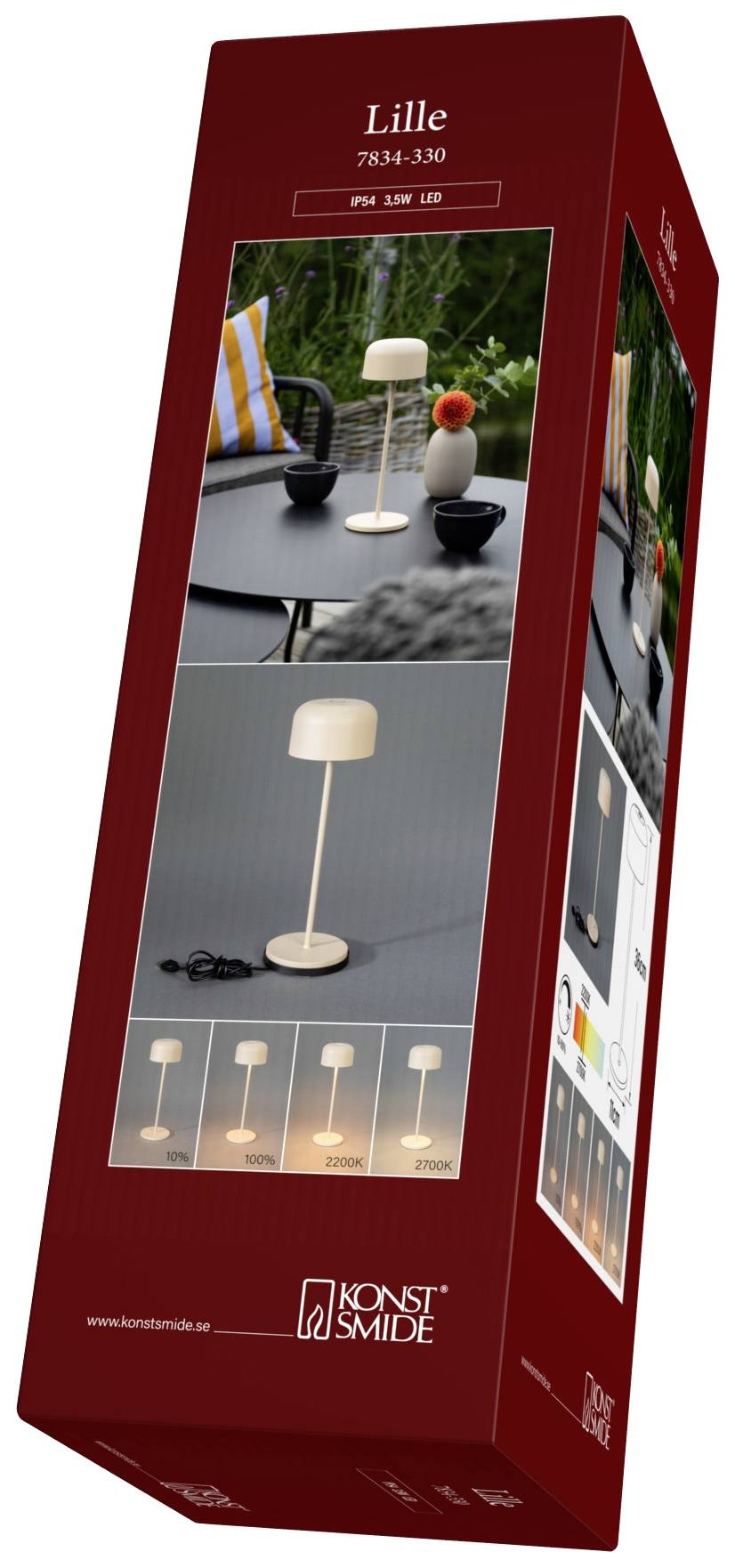 Konstsmide 7834-330 Lille LED-Akku-Tischlampe 3.5W Warmweiß Sand