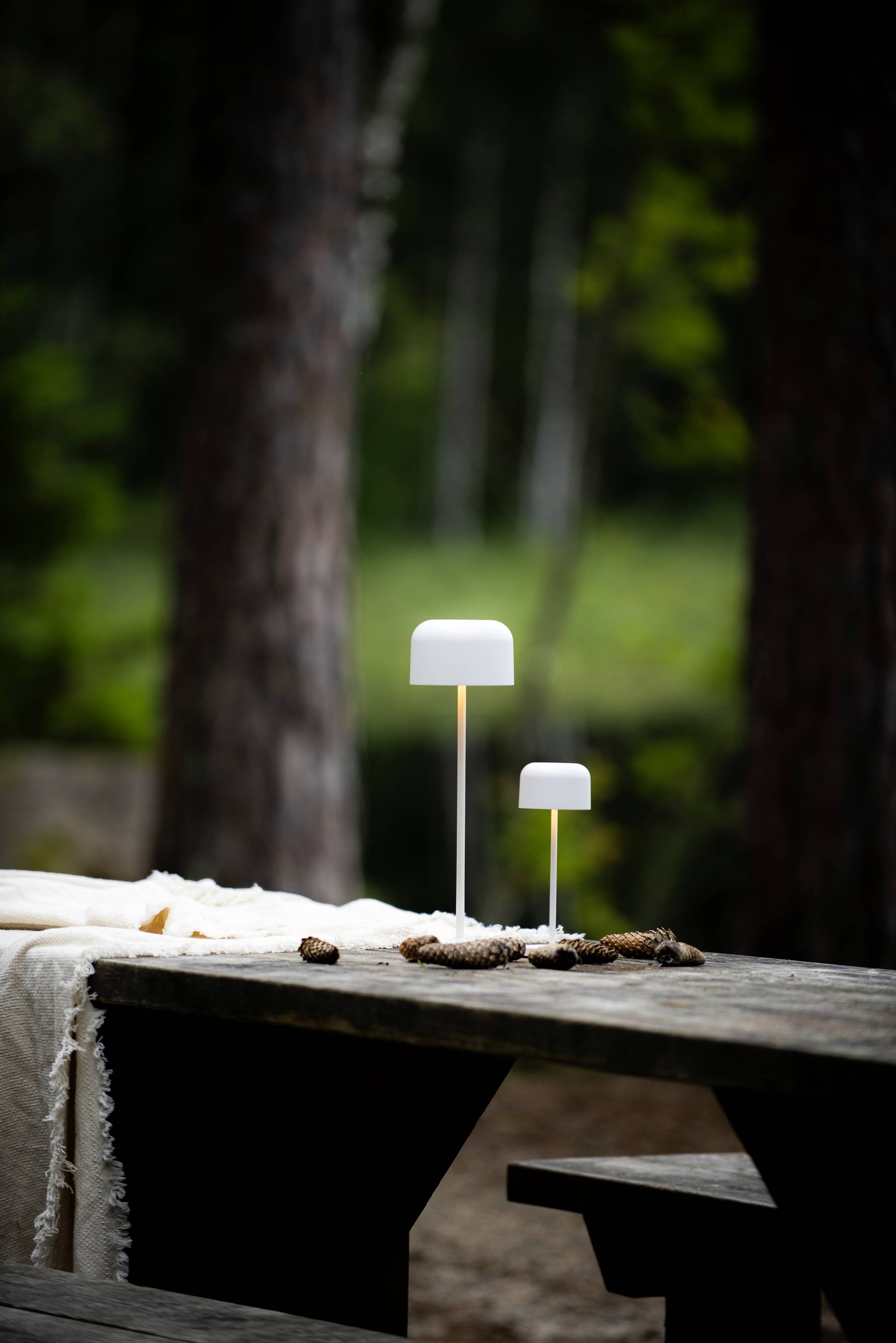 Konstsmide 7835-250 Lille LED-Akku-Tischlampe 2.2W Warmweiß Weiß