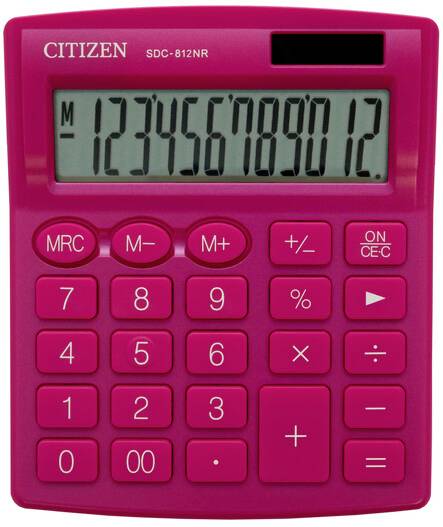 Citizen 7242526 Tischrechner Lila Display (Stellen): 12 batteriebetrieben, solarbetrieben (B x H x T) 102 x 124 x 25mm