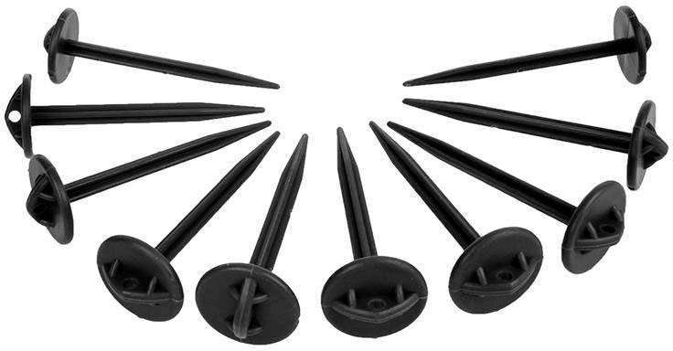 ProPlus 361736 Zelthering Heringset Kunststoff - 10 Stück für Bodenplanen und Zeltteppiche 7.5cm x 9cm 10St.