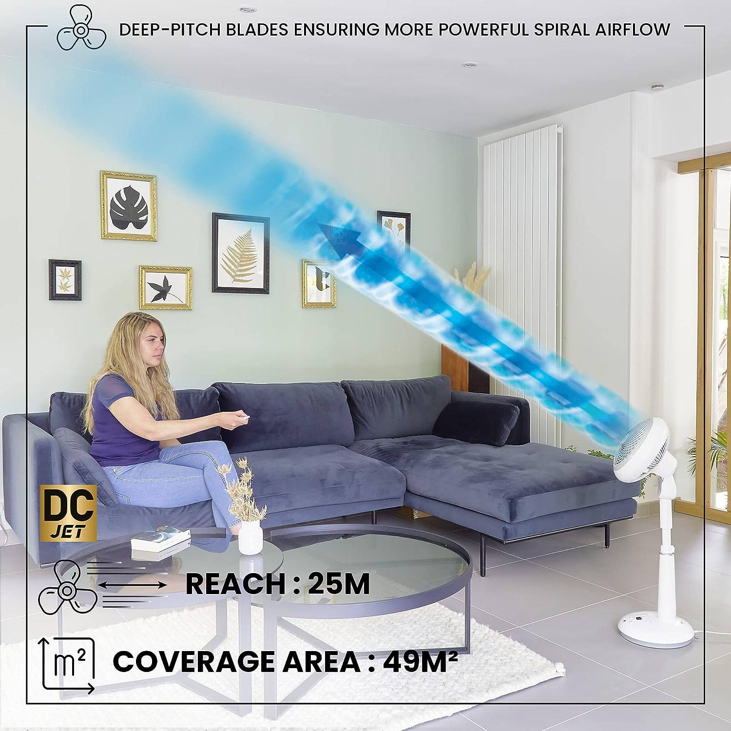 WOOZOO by Ohyama Standventilator 35W (Ø x H) 270mm x 640mm Weiß