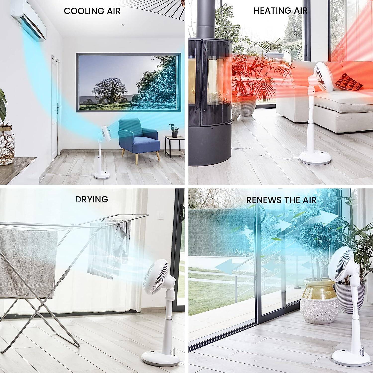 WOOZOO by Ohyama Standventilator 35W (Ø x H) 270mm x 640mm Weiß