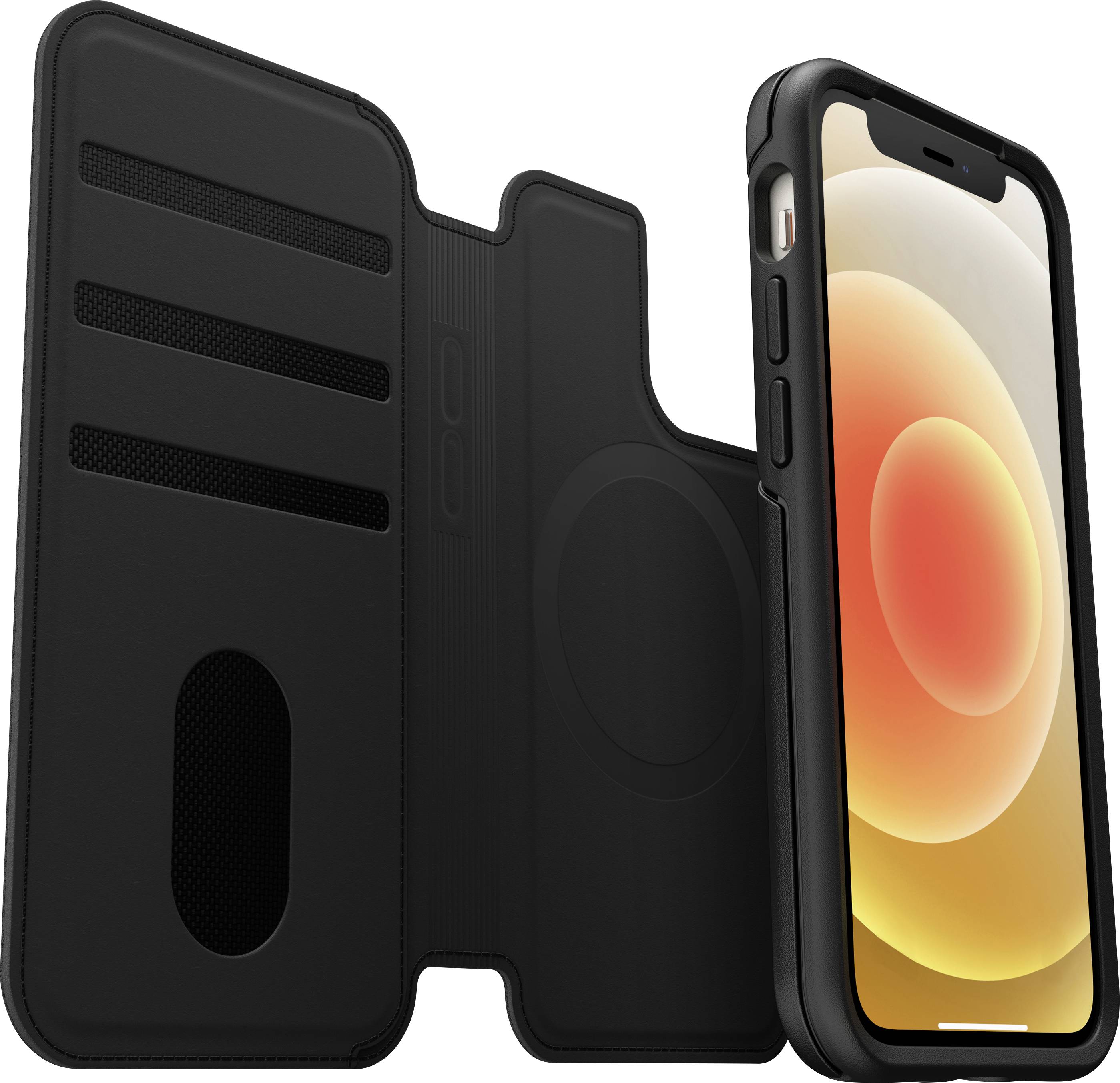 Otterbox MagSafe Folio Flip Case Apple iPhone 12 mini Schwarz MagSafe kompatibel, Handy Flip Case