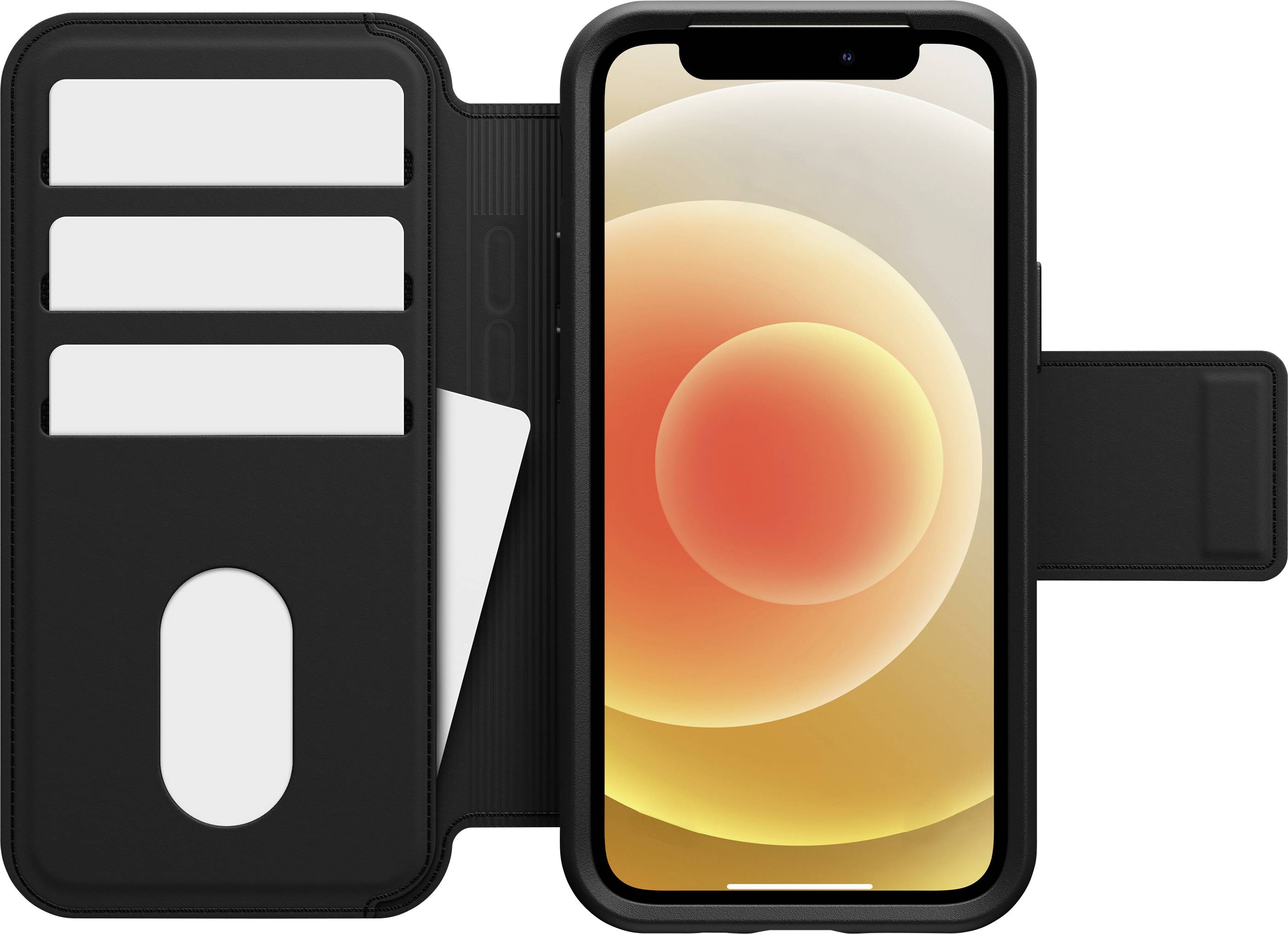 Otterbox MagSafe Folio Flip Case Apple iPhone 12 mini Schwarz MagSafe kompatibel, Handy Flip Case