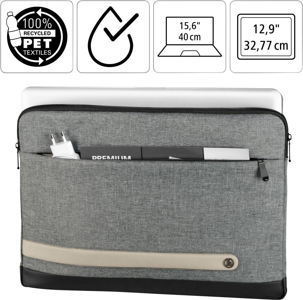 Hama Notebook Hülle Terra Passend für maximal: 39,6 cm (15,6") Grau