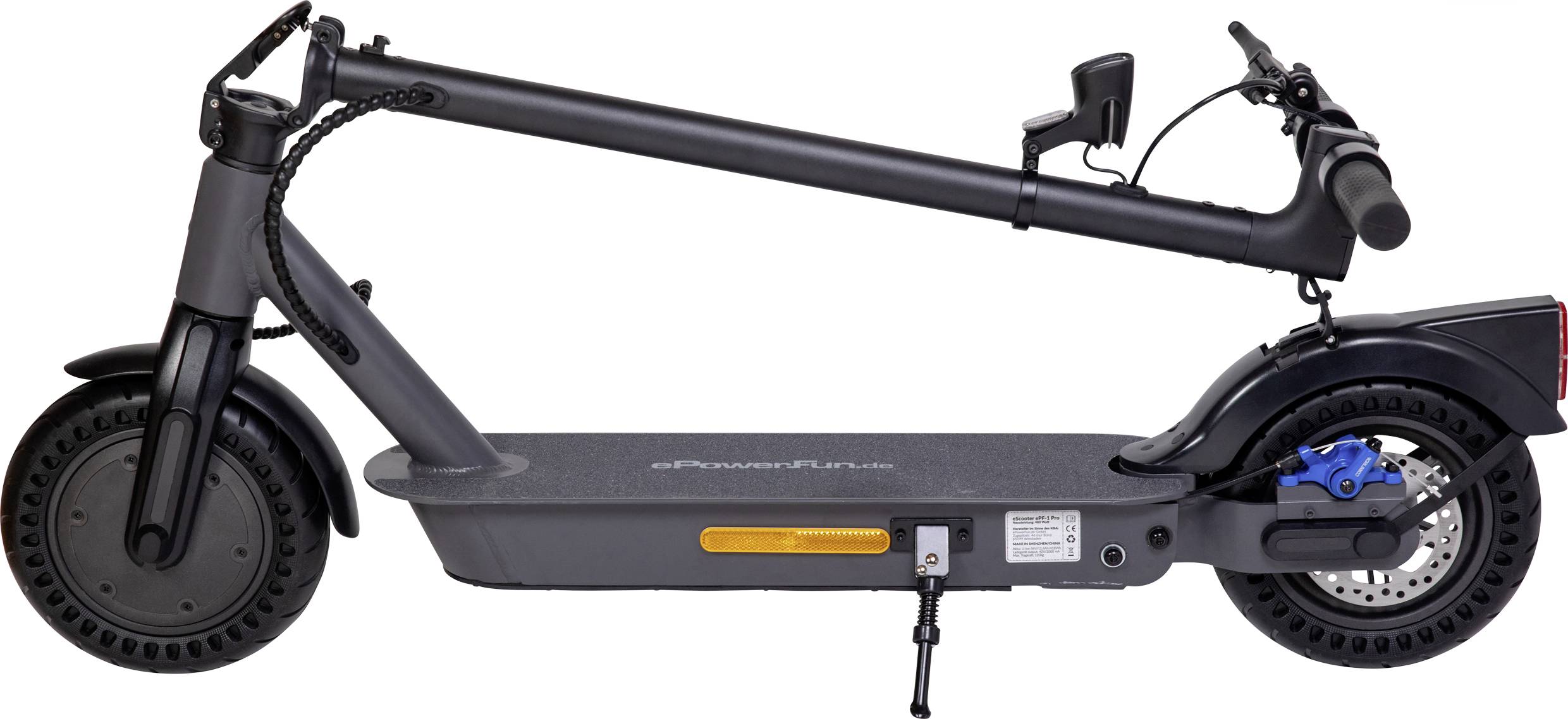 EPowerFun ePF-1 PRO Stealth E-Scooter Schwarz Li-Ion 36V 11.6Ah Straßenzulassung: Deutschland