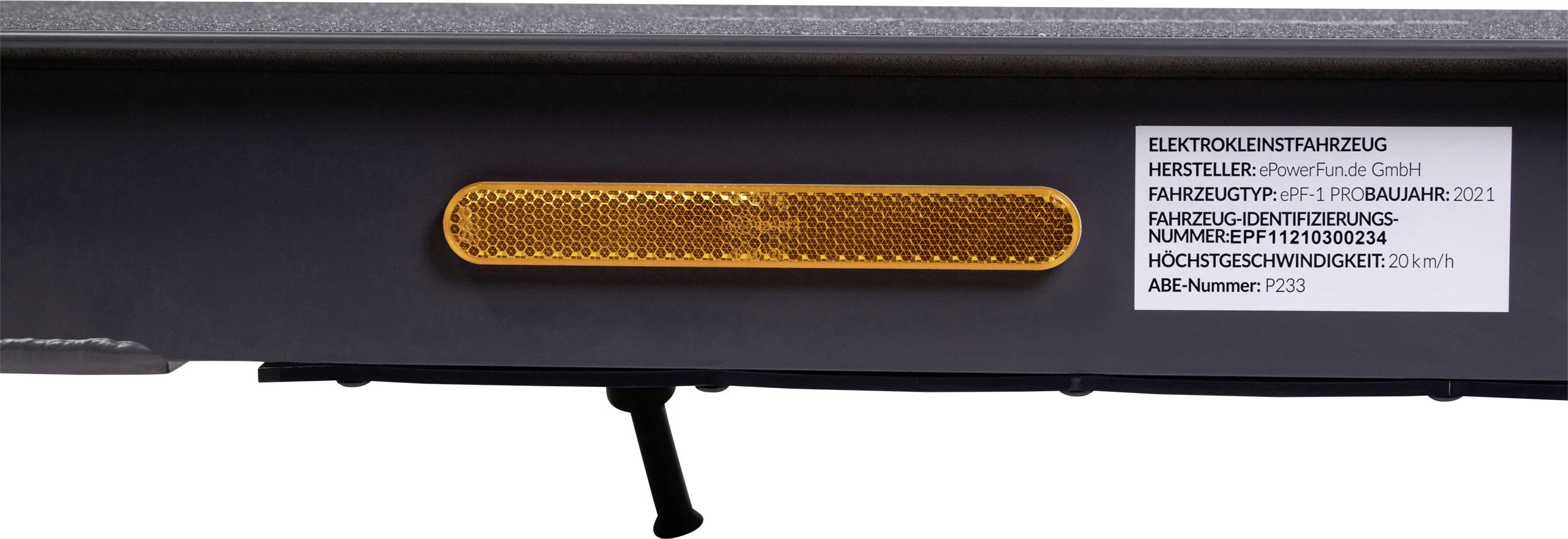 EPowerFun ePF-1 PRO Stealth E-Scooter Schwarz Li-Ion 36V 11.6Ah Straßenzulassung: Deutschland