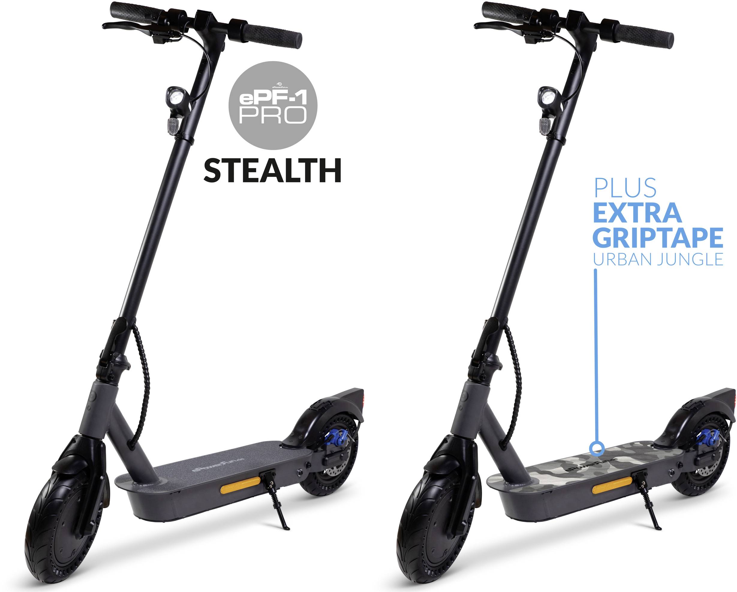 EPowerFun ePF-1 PRO Stealth E-Scooter Schwarz Li-Ion 36V 11.6Ah Straßenzulassung: Deutschland