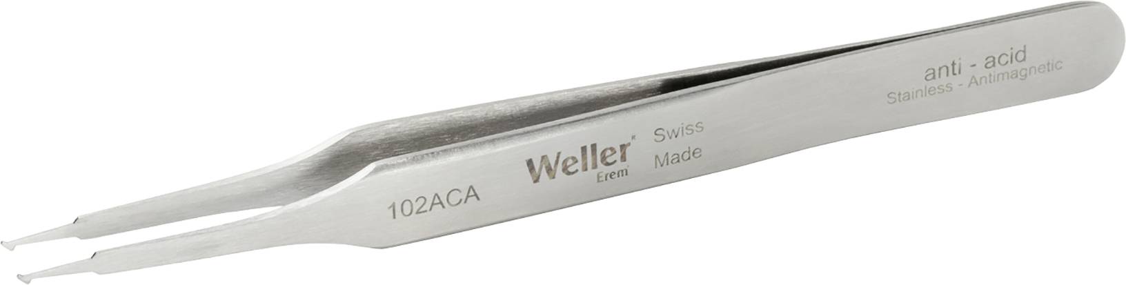 Weller Erem® 102ACA SMD-Pinzette 102ACA Spitz, gebogen 45°, fein 115.00mm