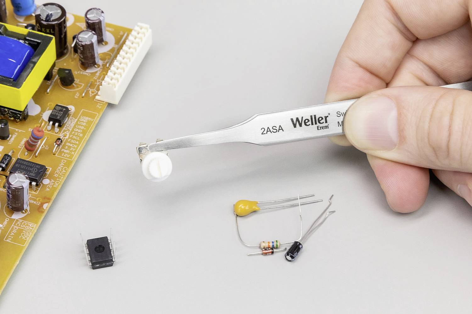 Weller Erem® 2ASA Präzisionspinzette 118.00mm