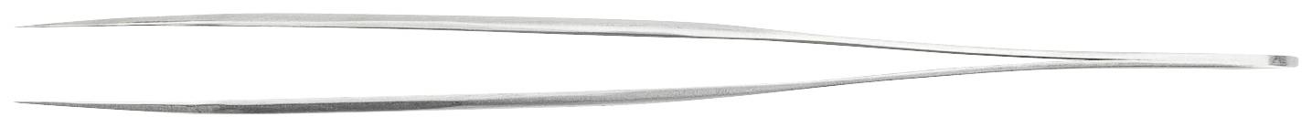 Pinzette aus Metall mit geschwungener, schlanker Form.