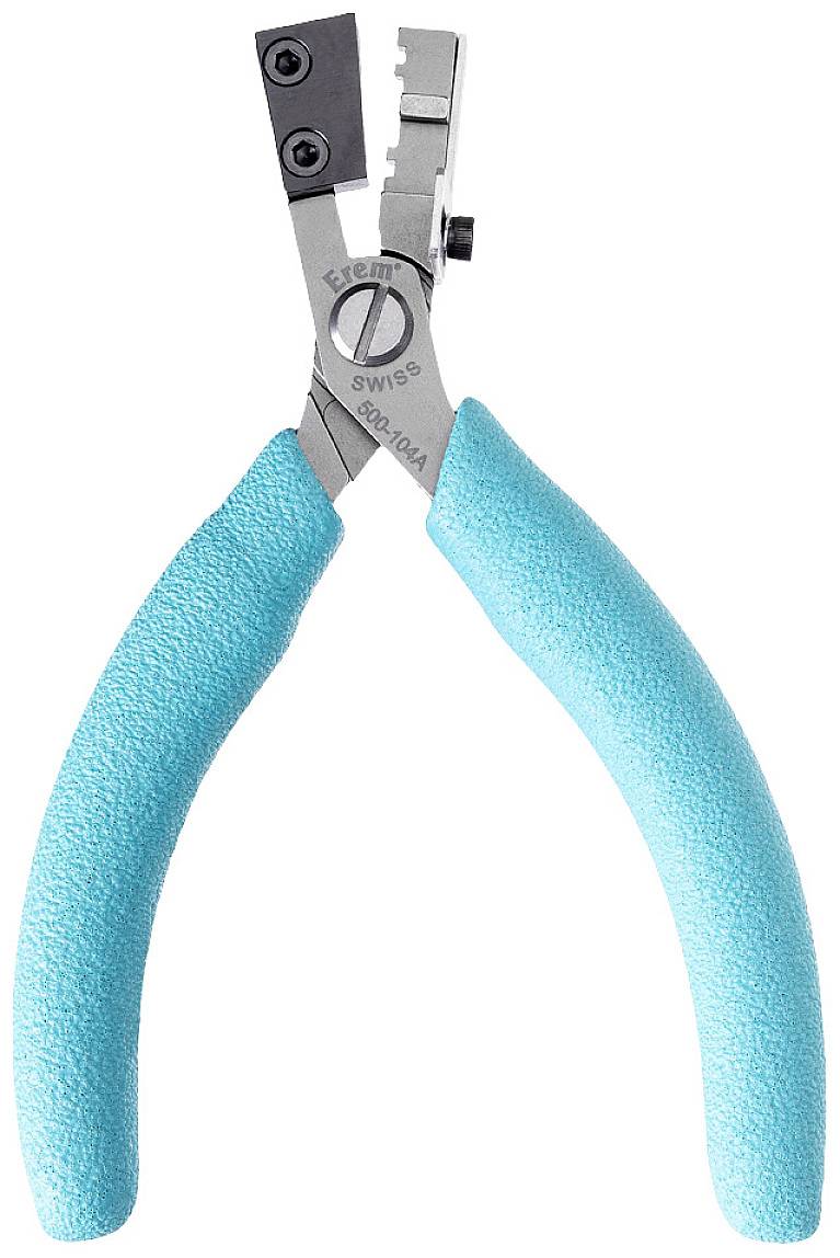 Zange mit blauen Griffen, geeignet zum Schneiden und Formen von Draht oder dünnen Metallen.