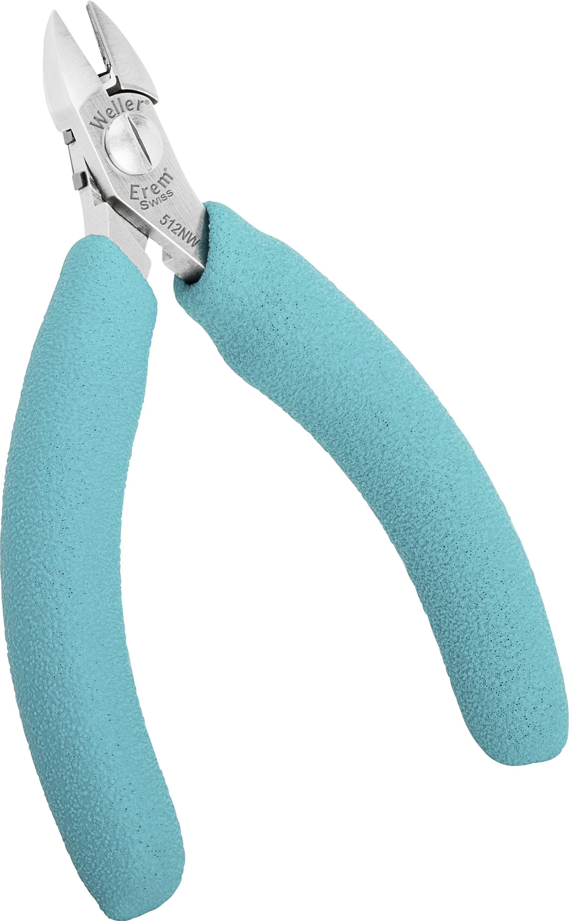 Eine blaue Präzisions-Schneidzange mit ergonomischen Griffen aus Metall, geeignet für feine Arbeiten in Elektronik und Handwerkskunst.