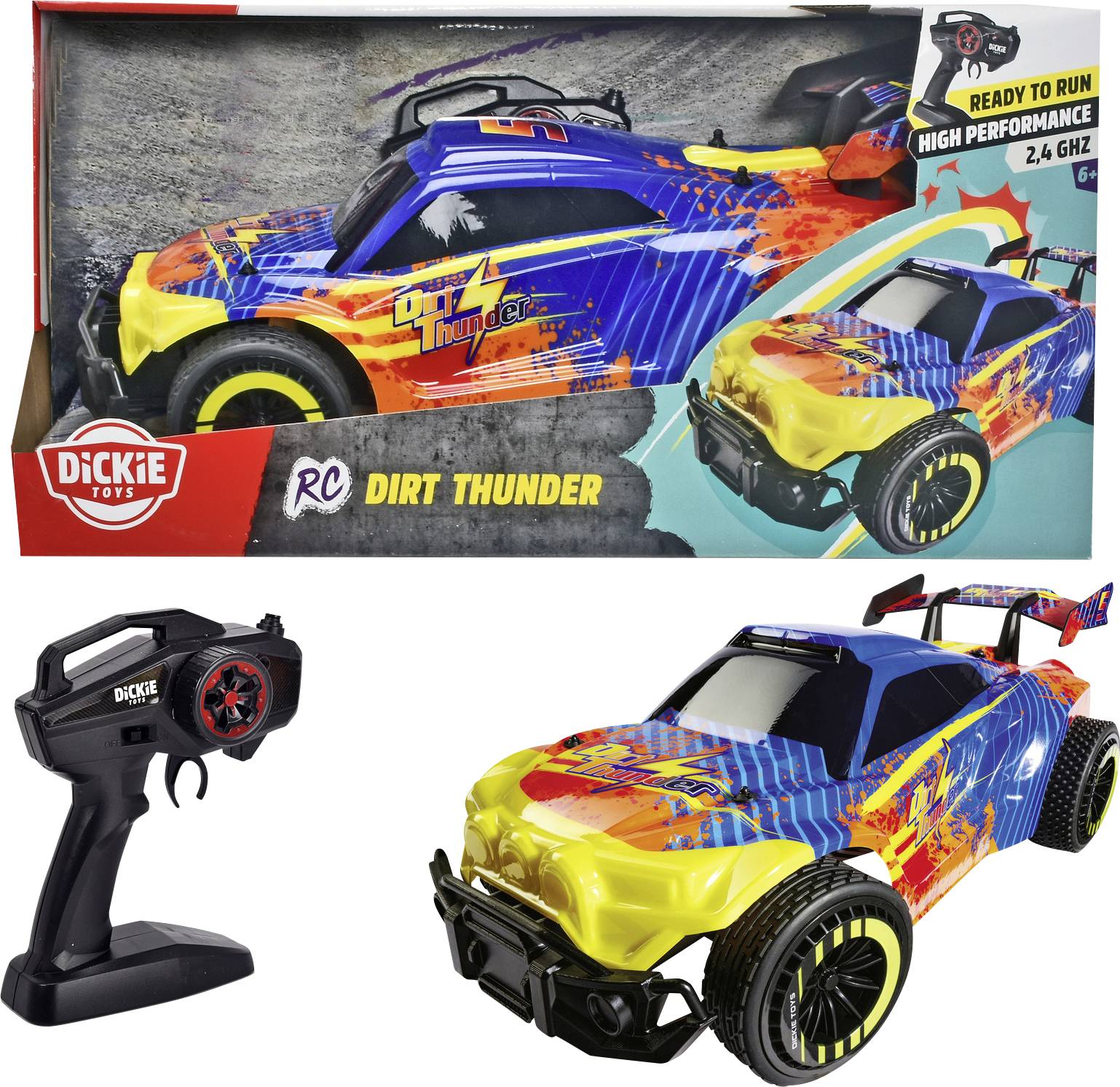 Dickie Toys 201108000 RC Dirt Thunder 1:10 RC Modellauto Elektro inkl. Batterien