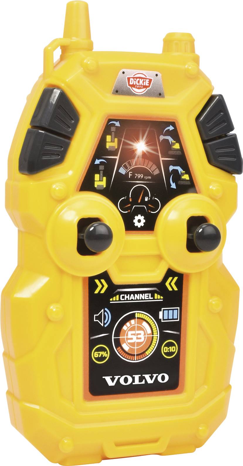 Dickie Toys 203729018 RC Volvo Mining Excavator RC Funktionsmodell Elektro Baufahrzeug mit Lichteffekt, mit Geräuschefunktion