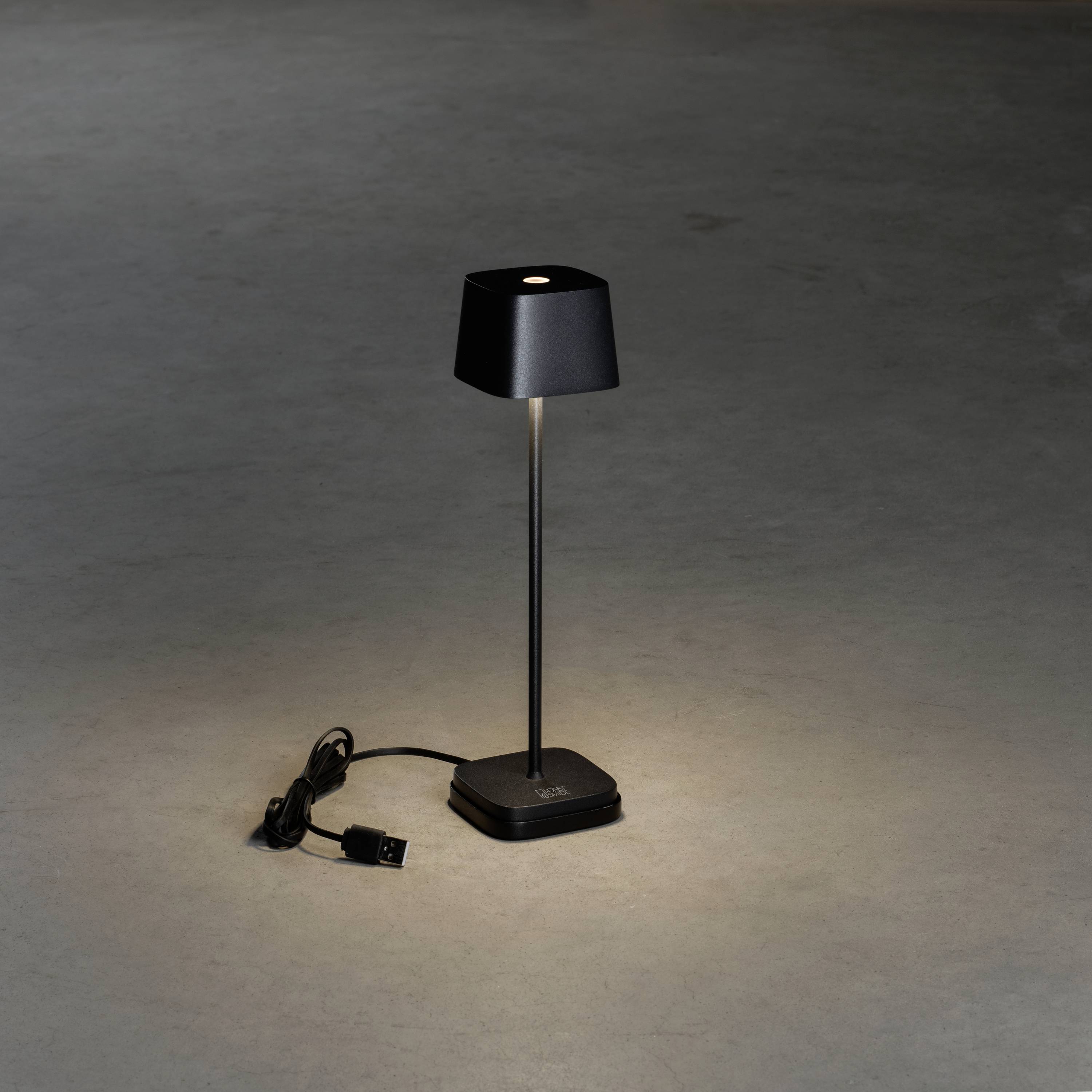Konstsmide 7829-750 Capri LED-Akku-Tischlampe 2.2W Warmweiß Schwarz