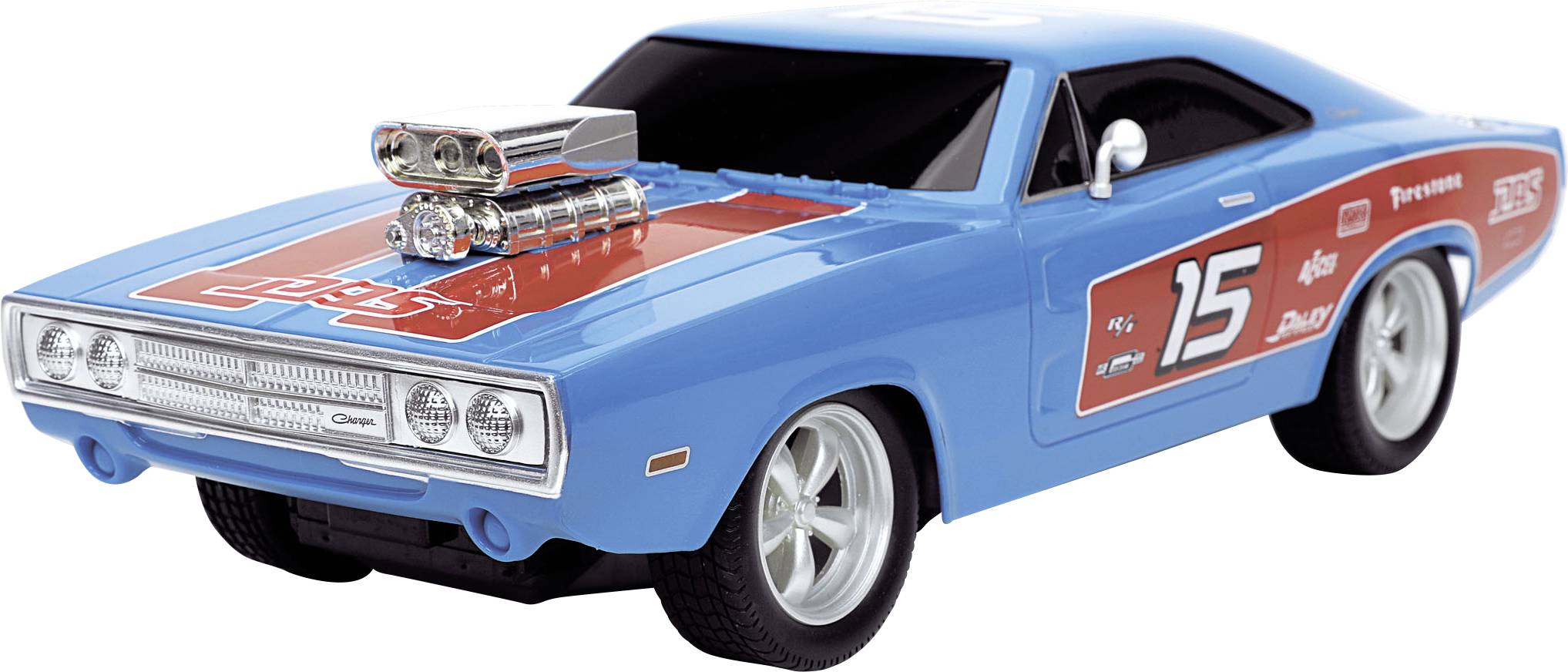 JADA TOYS 251106010 RC Dodge Charger 1970 1:16 RC Modellauto Elektro Straßenmodell inkl. Batterien