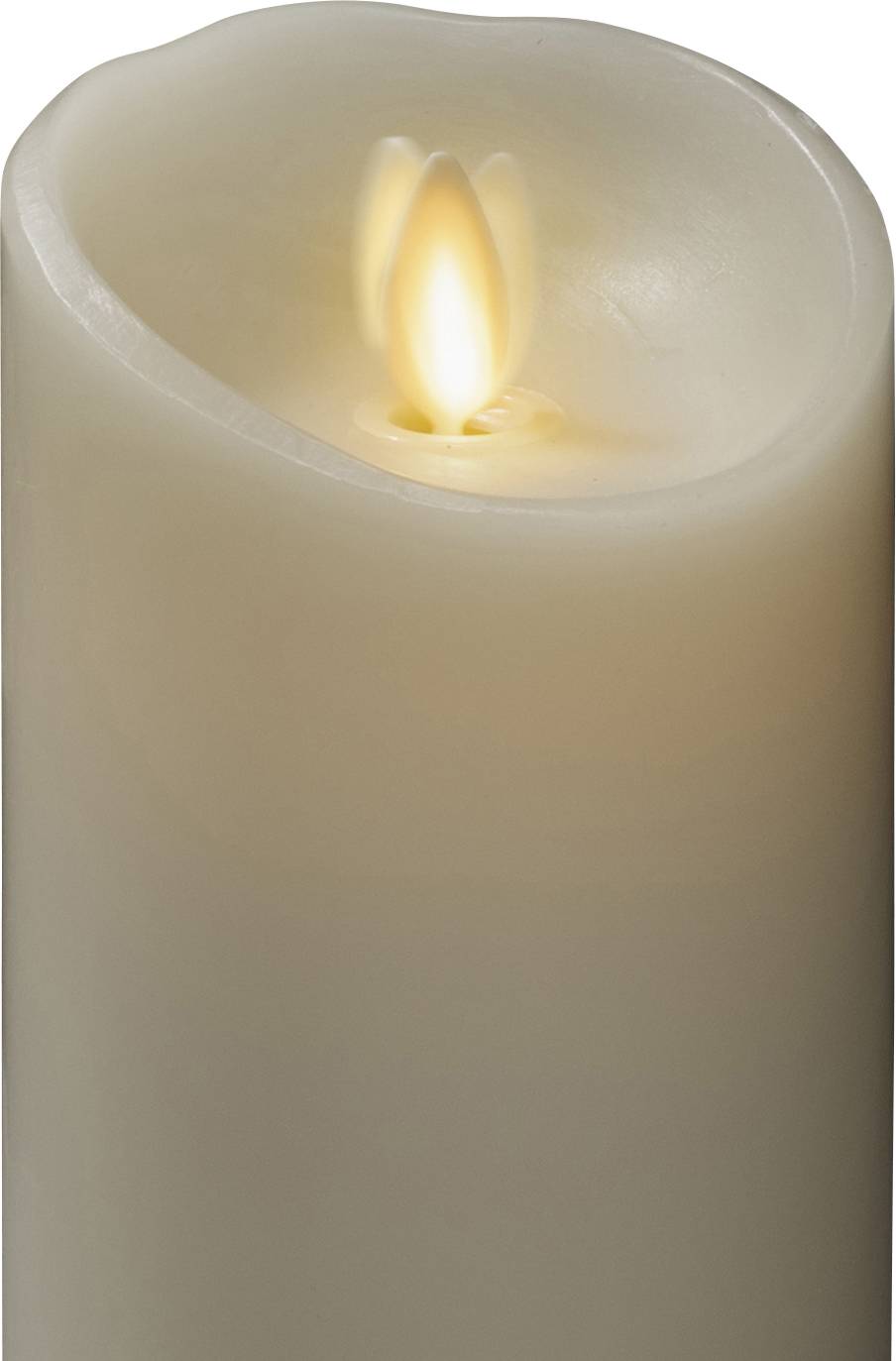 Konstsmide 1611-115 LED-Echtwachskerze Creme-Weiß Warmweiß (Ø x H) 76 mm x 165 mm