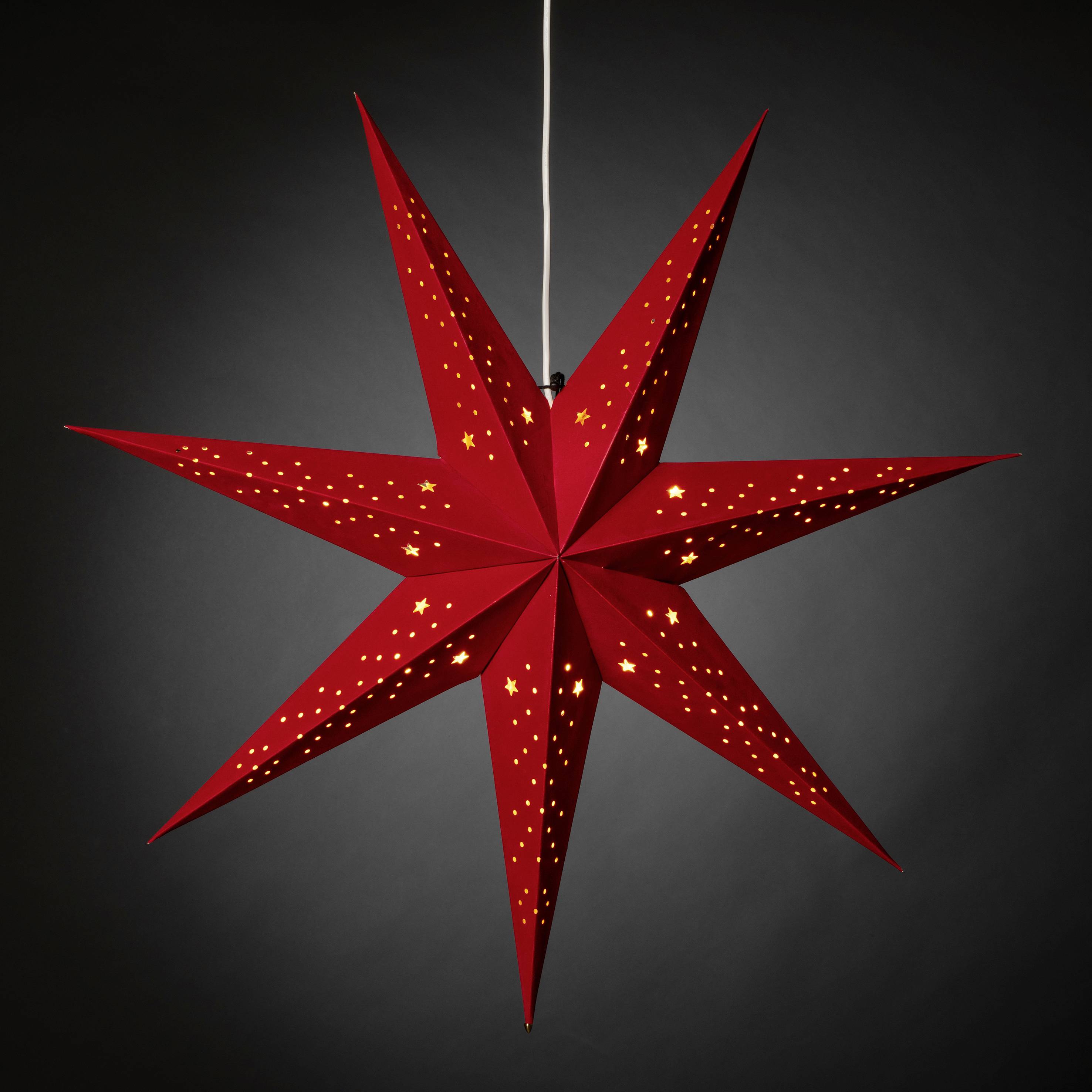 Konstsmide 5951-550 Weihnachtsstern Stern Rot