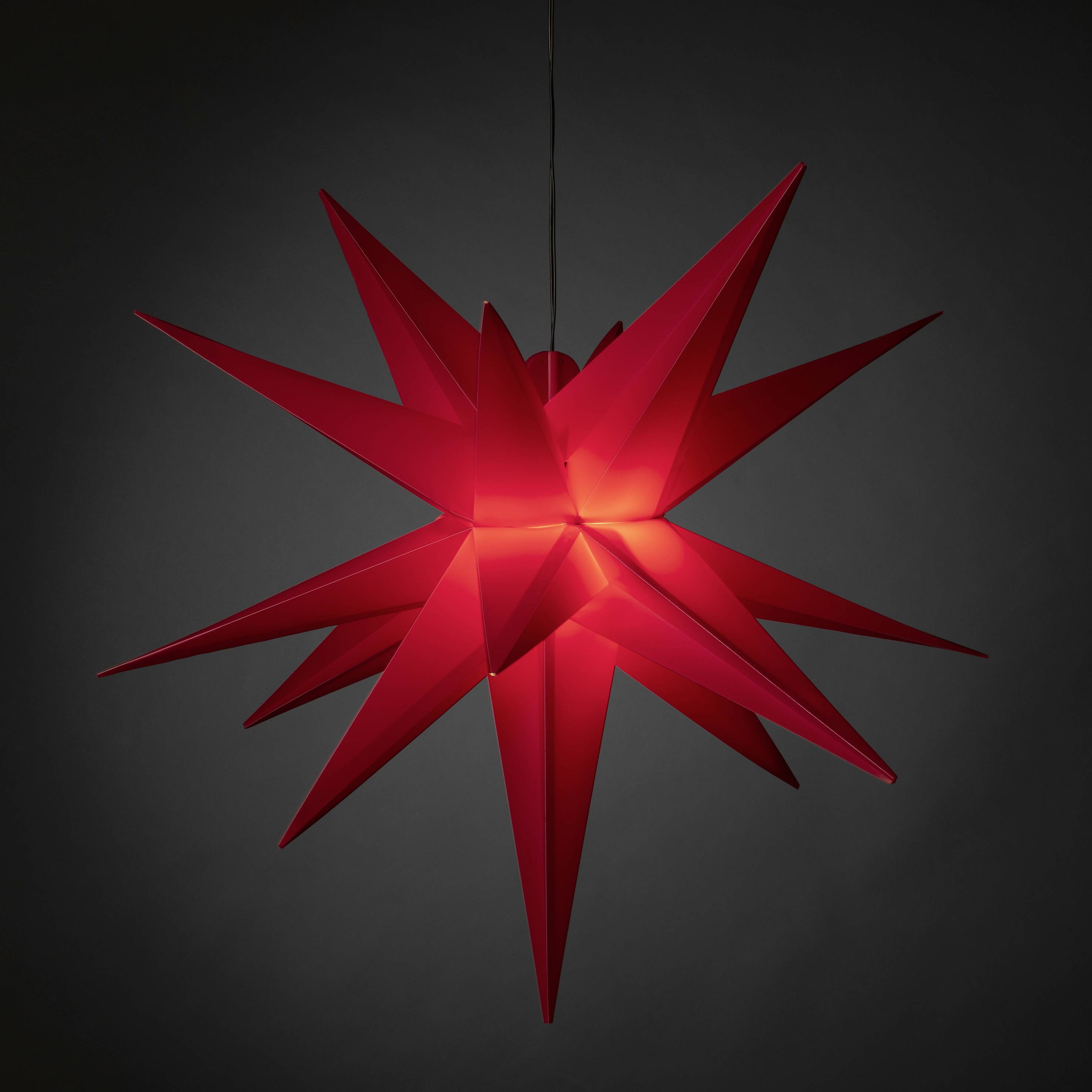 Konstsmide 5971-550 Weihnachtsstern Stern Warmweiß LED Rot EEK: G (A - G)