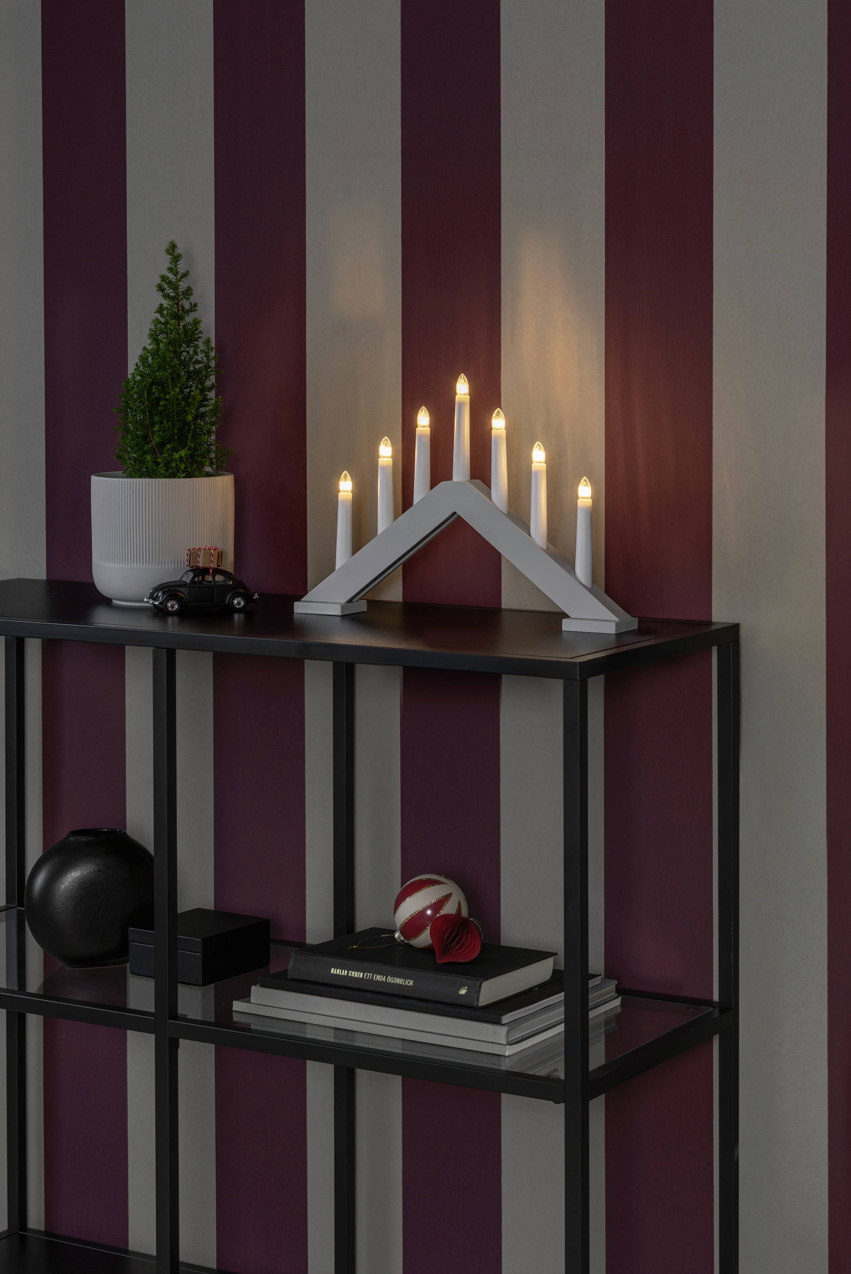 Konstsmide 3985-975 Schwibbogen Pyramide Warmweiß LED Beige (matt)