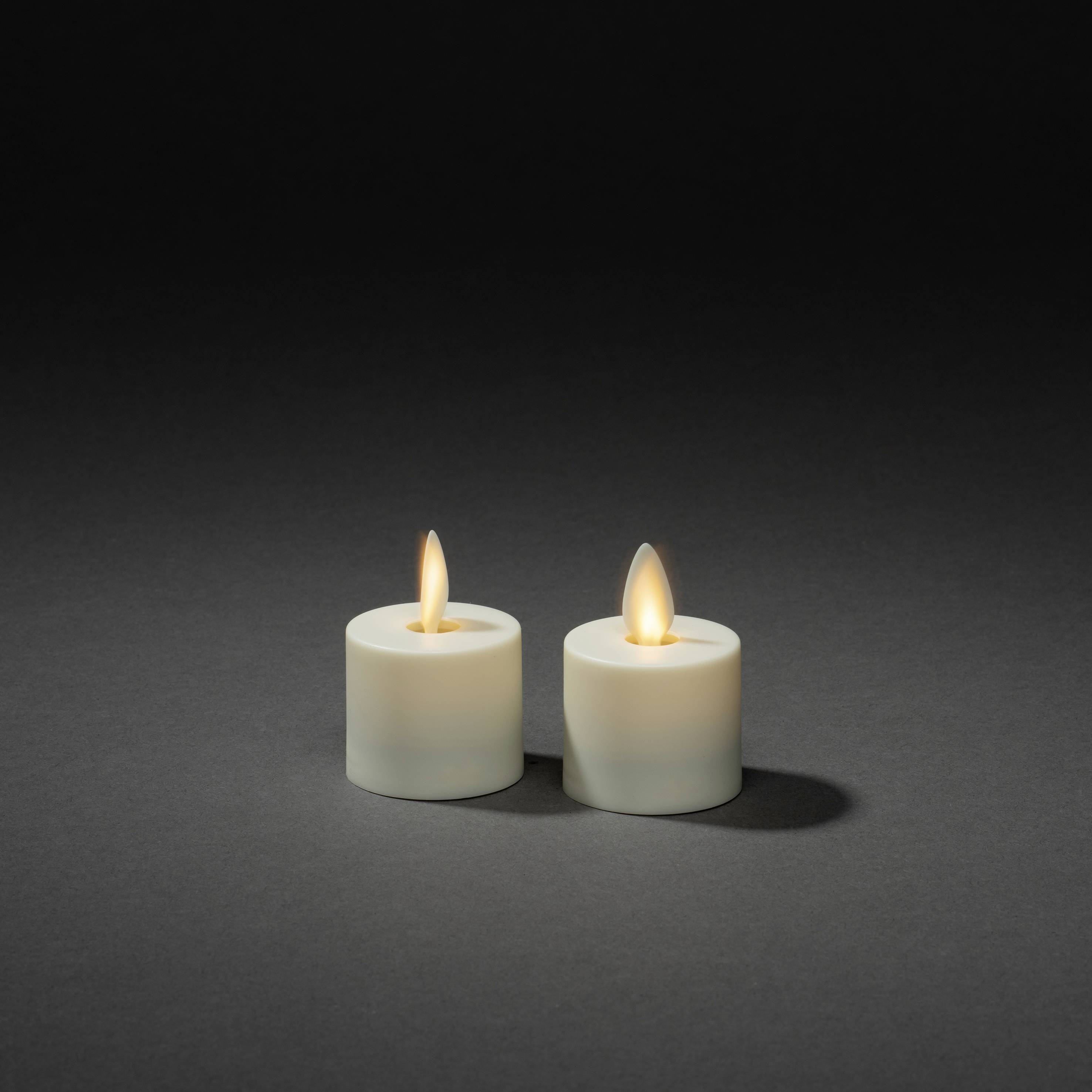 Konstsmide 1604-115 LED-Teelichter 2er Set Warmweiß (Ø x H) 3.5 cm x 5 cm