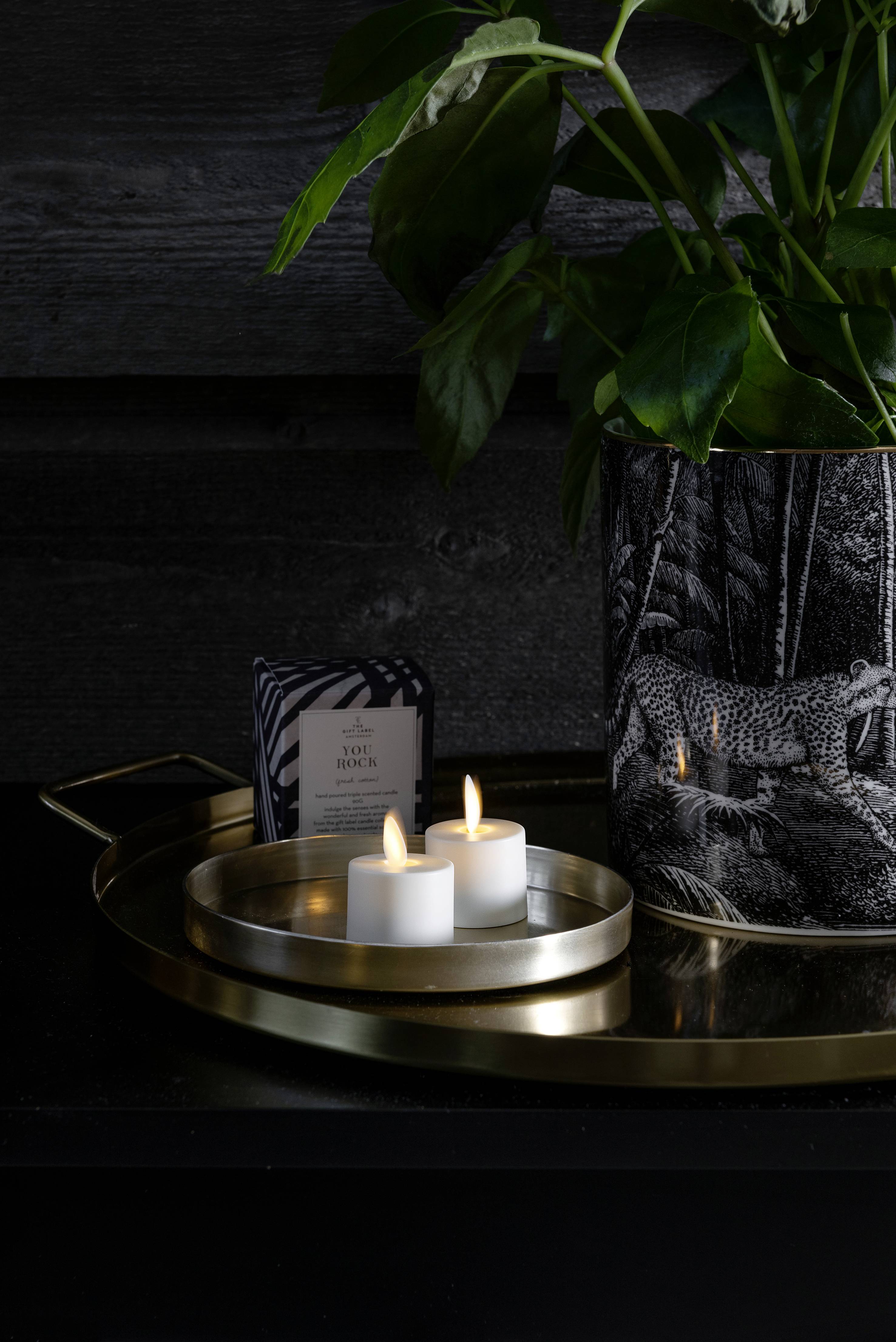 Konstsmide 1604-115 LED-Teelichter 2er Set Warmweiß (Ø x H) 3.5 cm x 5 cm