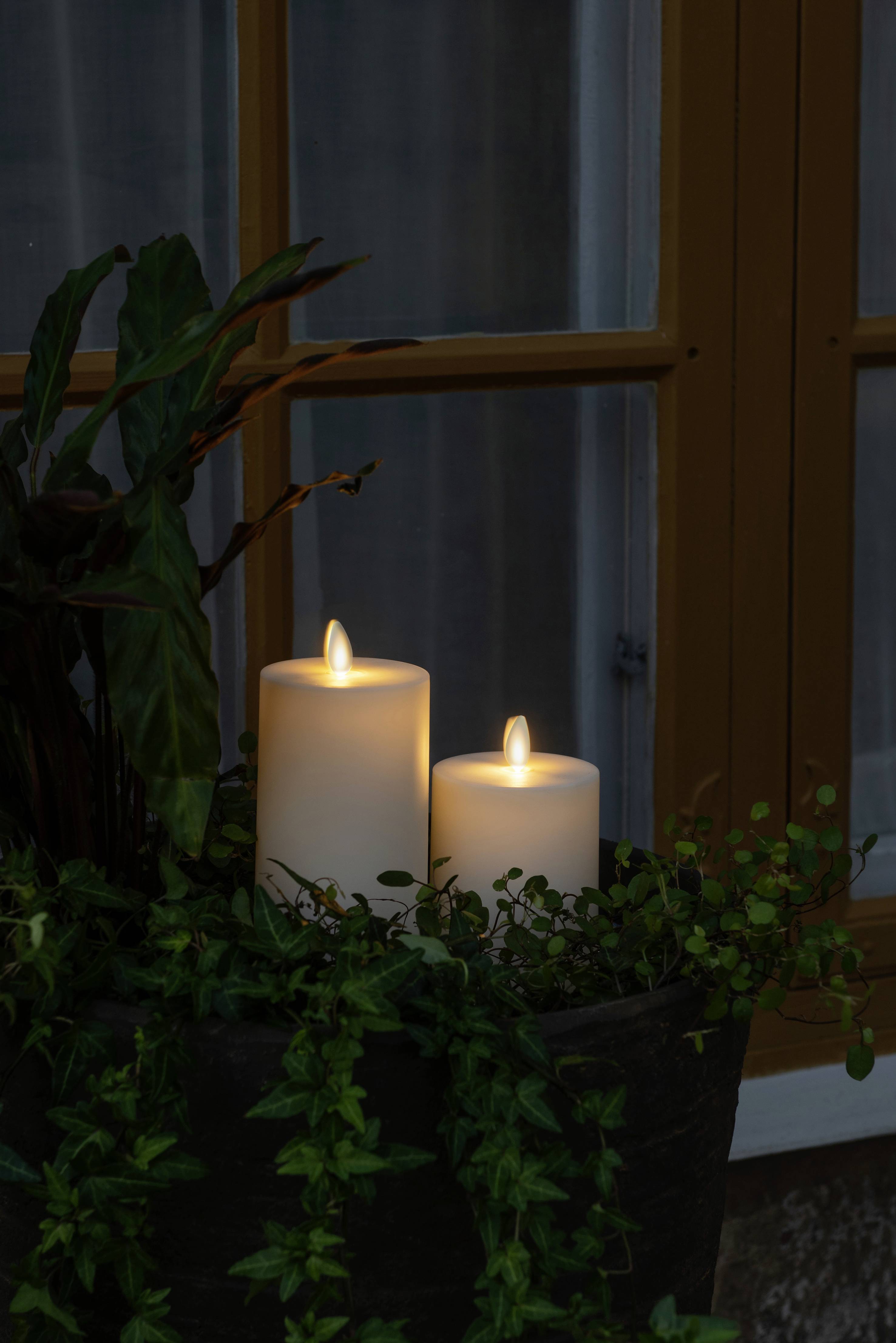 Konstsmide 1635-115 LED-Kerze Creme-Weiß Warmweiß (Ø x H) 76 mm x 180 mm