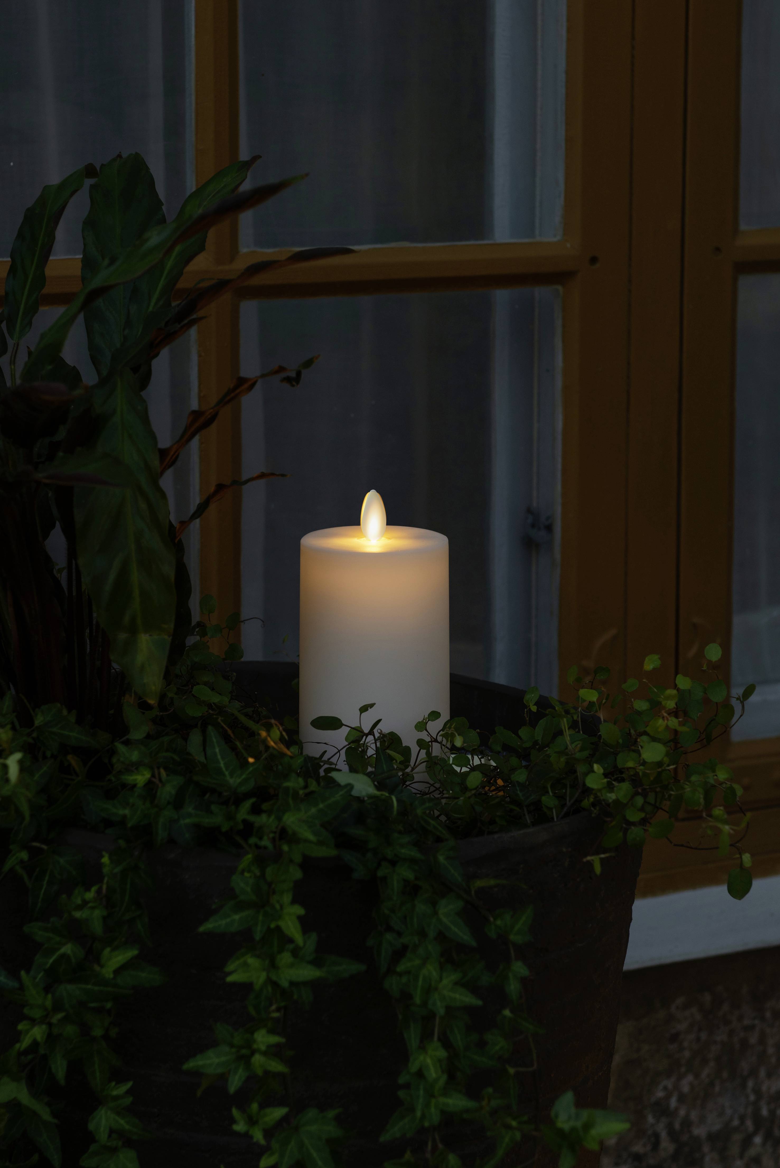 Konstsmide 1635-115 LED-Kerze Creme-Weiß Warmweiß (Ø x H) 76 mm x 180 mm